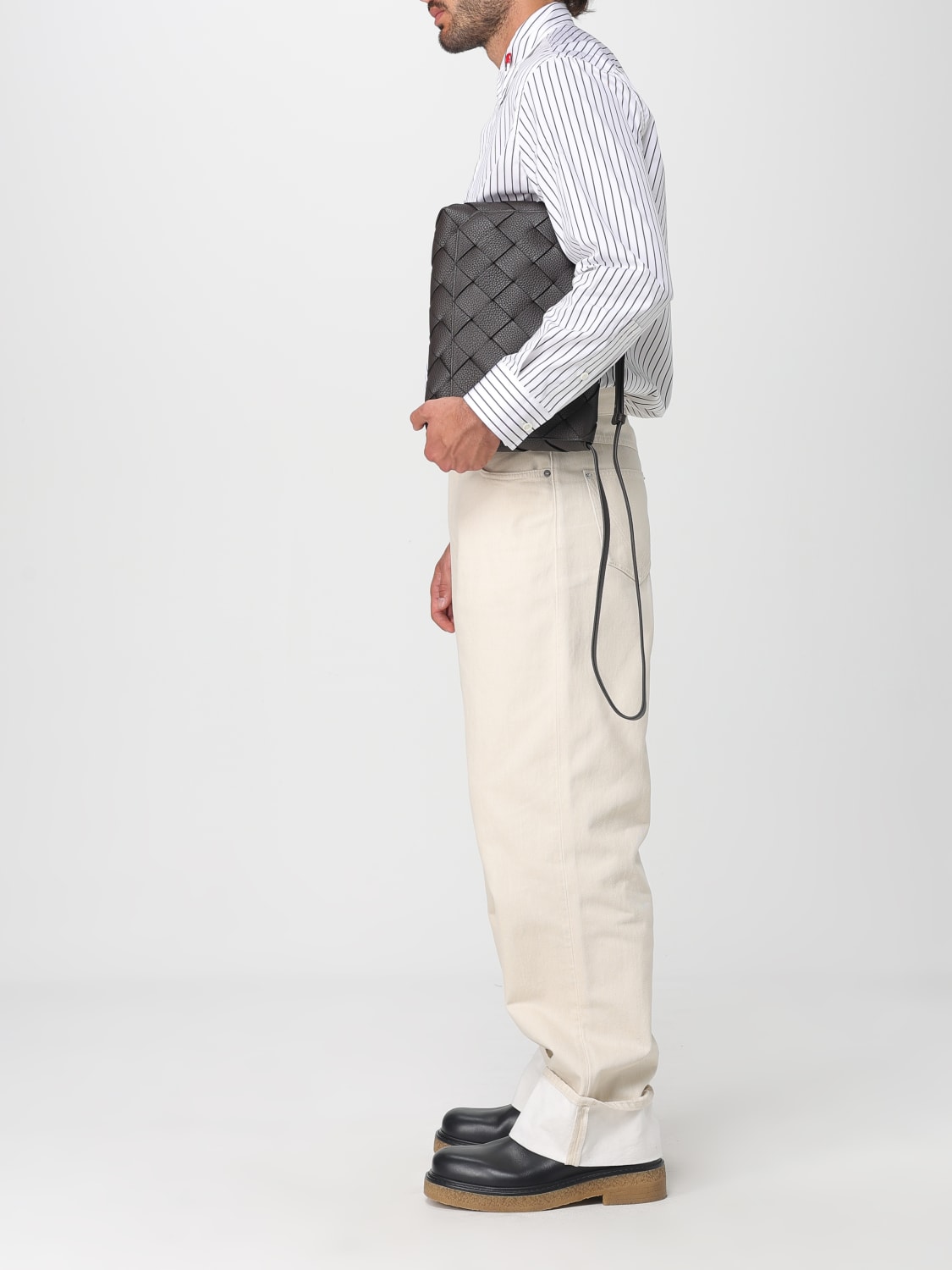 BOTTEGA VENETA BORSA A TRACOLLA: Borsa a tracolla Diago in pelle intrecciata Bottega Veneta, Marrone - Img 2