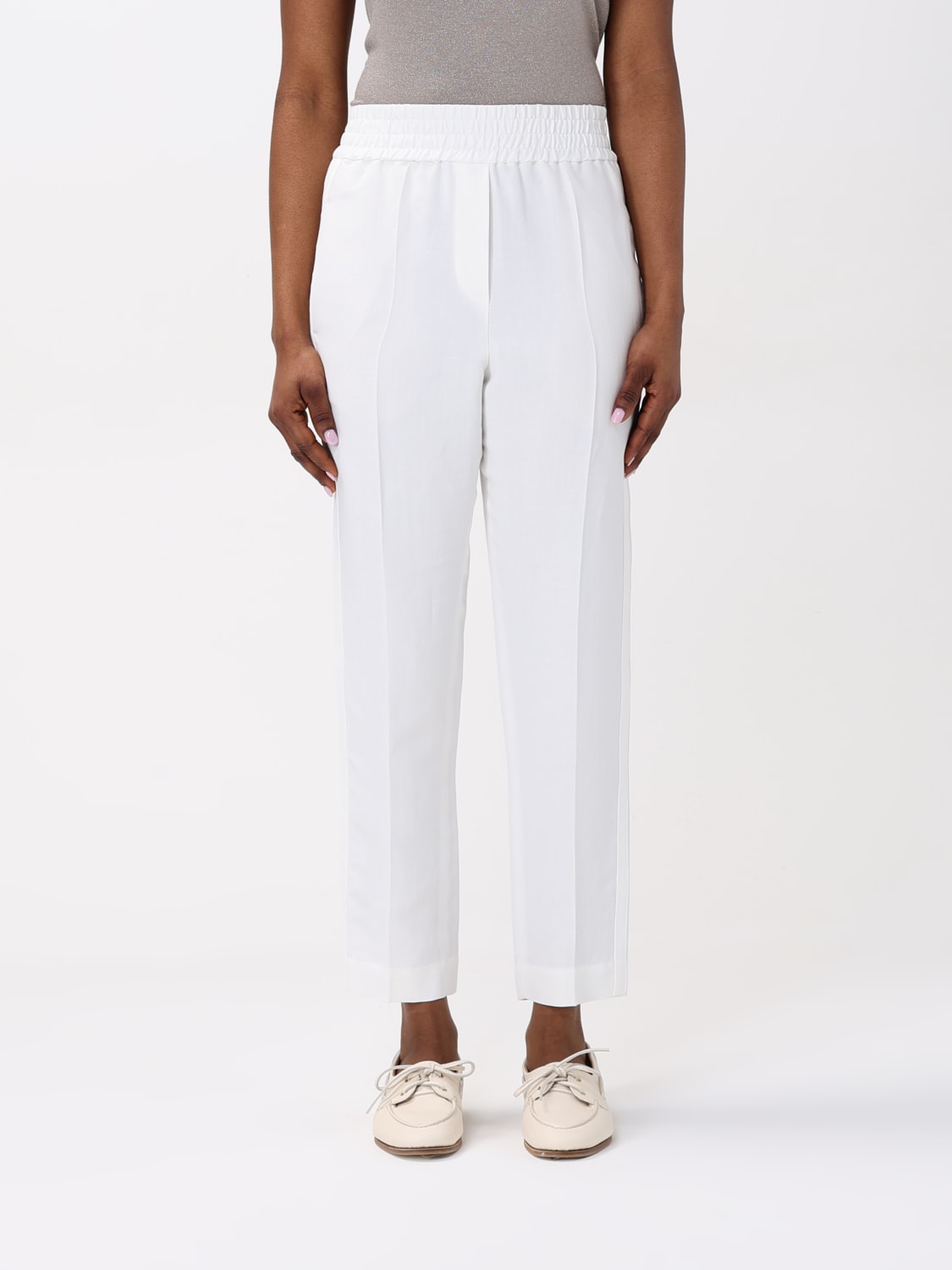 ボトムスその他 BRUNELLO CUCINELLI Woman Pants Natural MH126P8884 C600 BRUNELLO CUCINELLI: Pants woman - Natural | Brunello