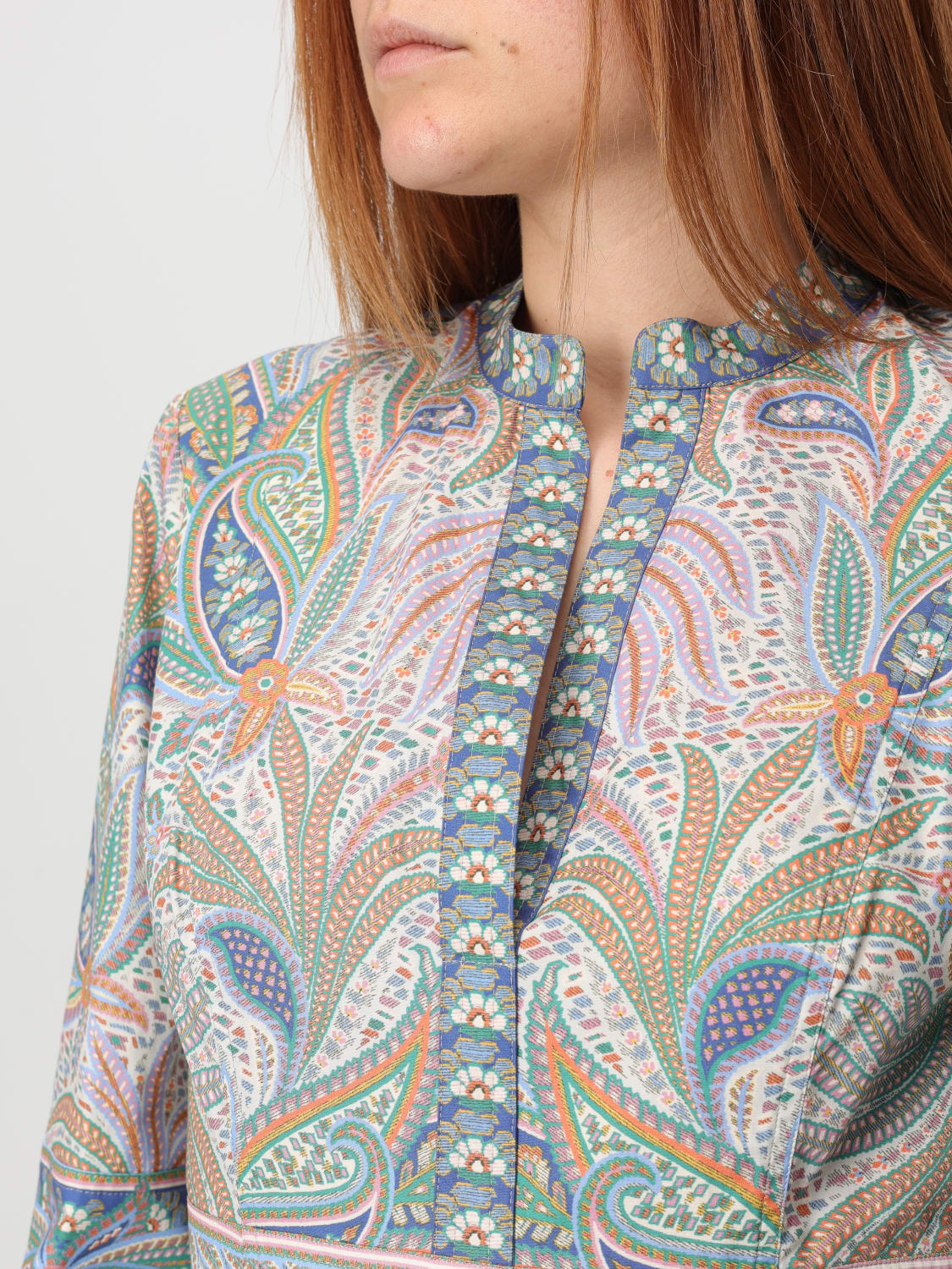 ワンピース ETRO Woman Dress White WRHA001599SPE74 X0803 Etro women's printed silk dress wrha003399sp144 Floral