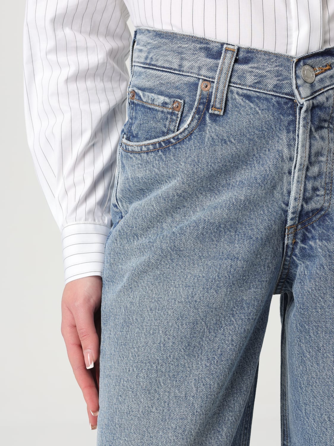 デニム・ジーパン AGOLDE Woman Jeans Denim A2081535 FAIRWAY Low Curve Jean in Fairway – AGOLDE