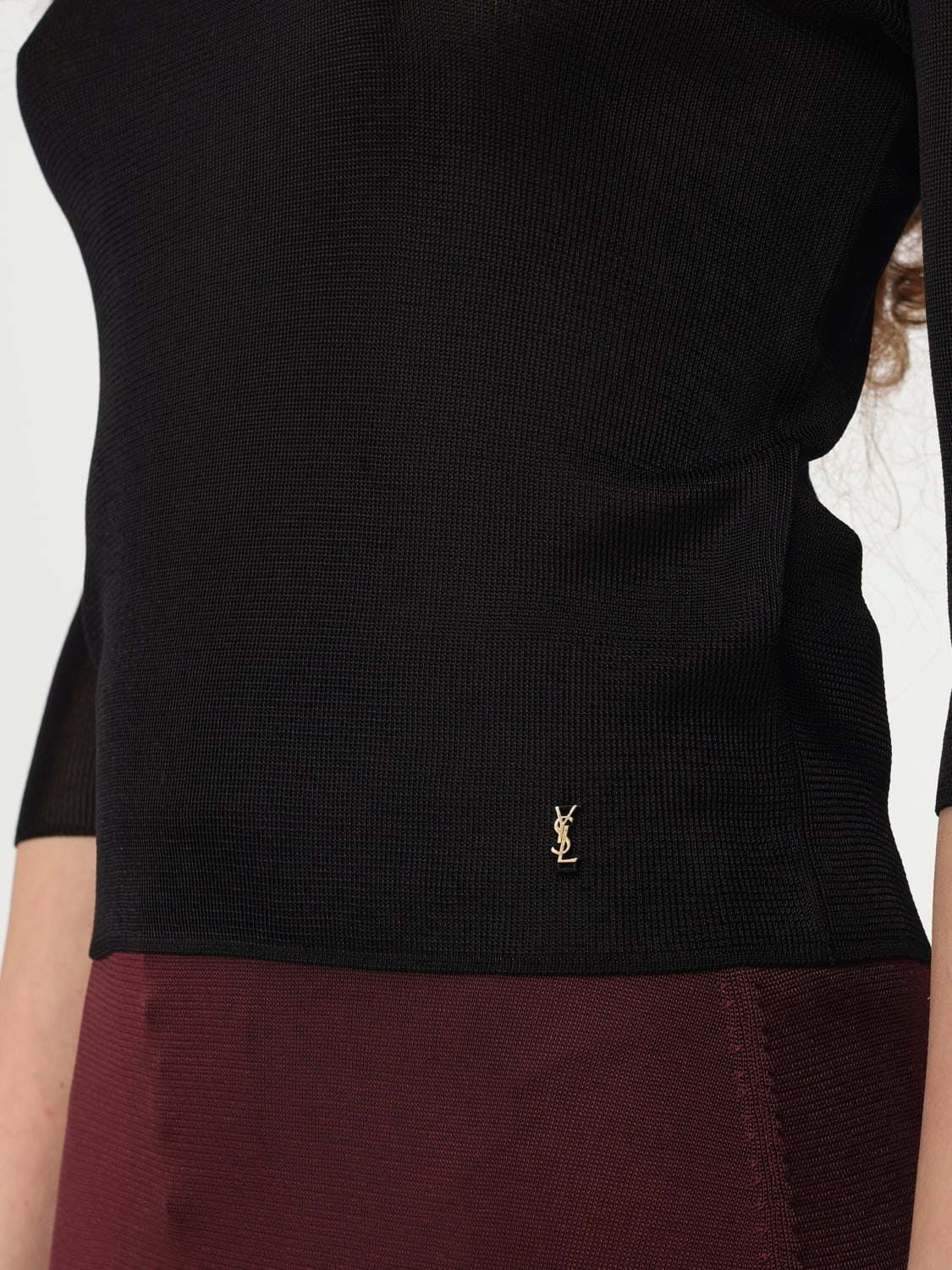 SAINT LAURENT SWEATER: Sweater woman Saint Laurent, Black - Img 5