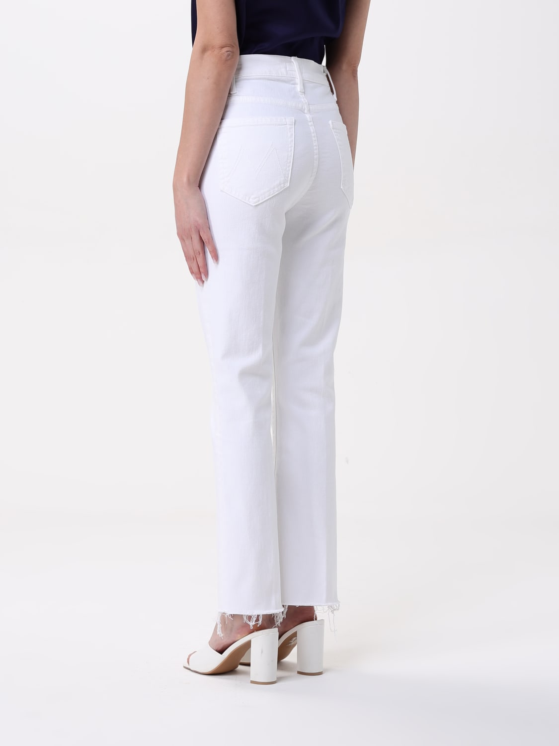 MOTHER JEANS: Jeans Mother in denim , Bianco - Img 2