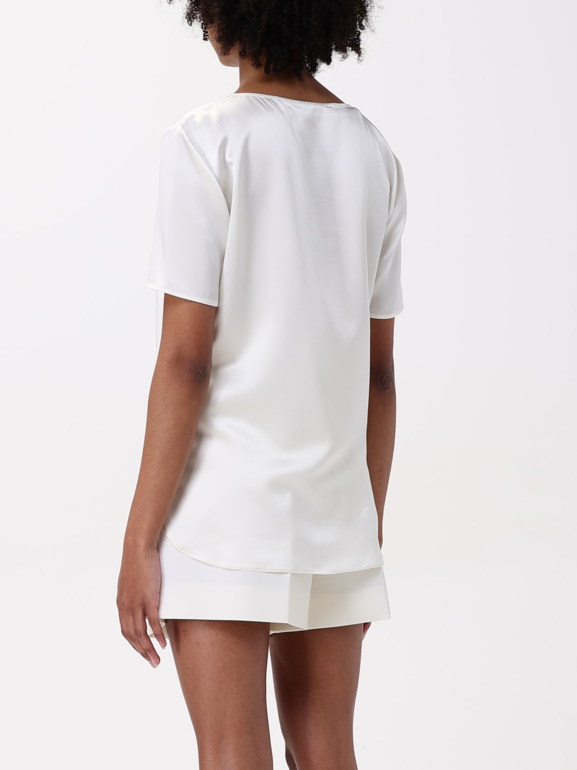 MAX MARA TOP E BLUSE: Blusa Max Mara in seta , Bianco - Img 3