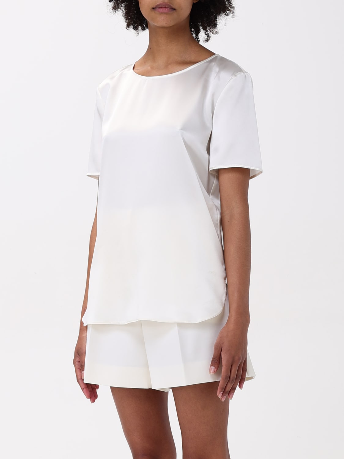 MAX MARA TOP E BLUSE: Blusa Max Mara in seta , Bianco - Img 4