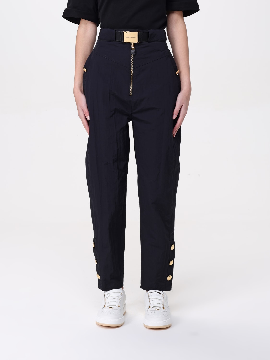 ELISABETTA FRANCHI: Pants woman - Black | Elisabetta Franchi