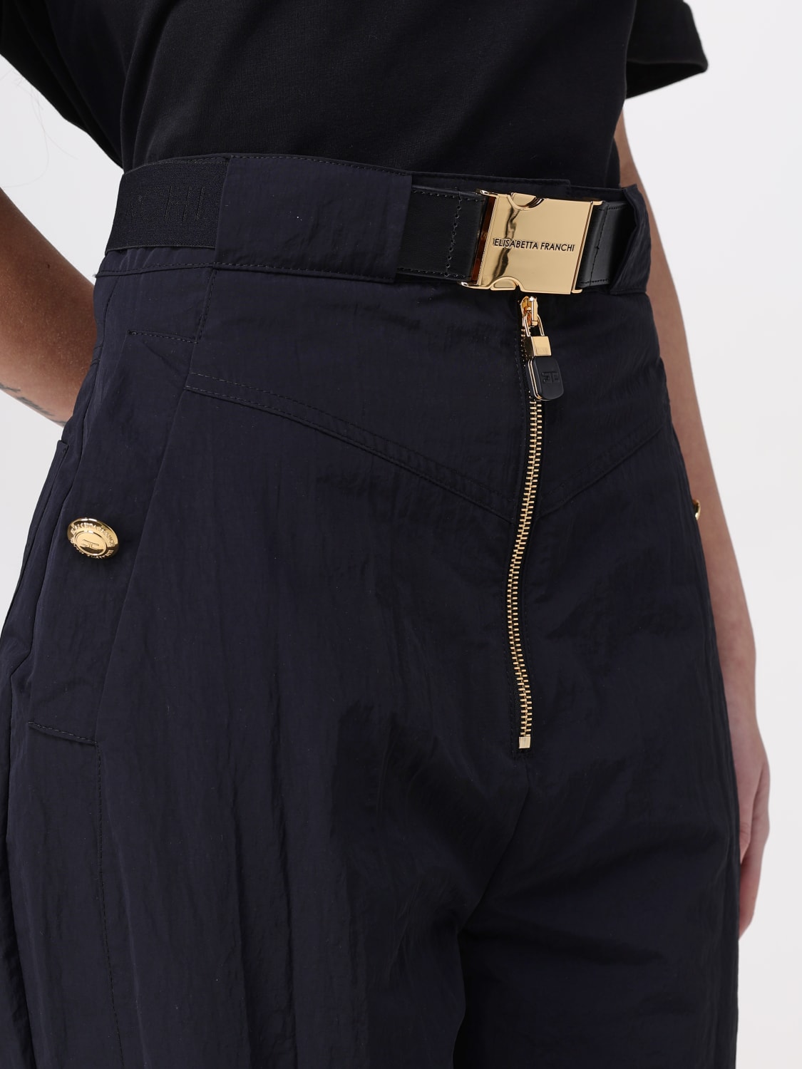 パンツ ELISABETTA FRANCHI Woman Pants Black PA074 110 ELISABETTA FRANCHI: Pants woman - Black | Elisabetta Franchi