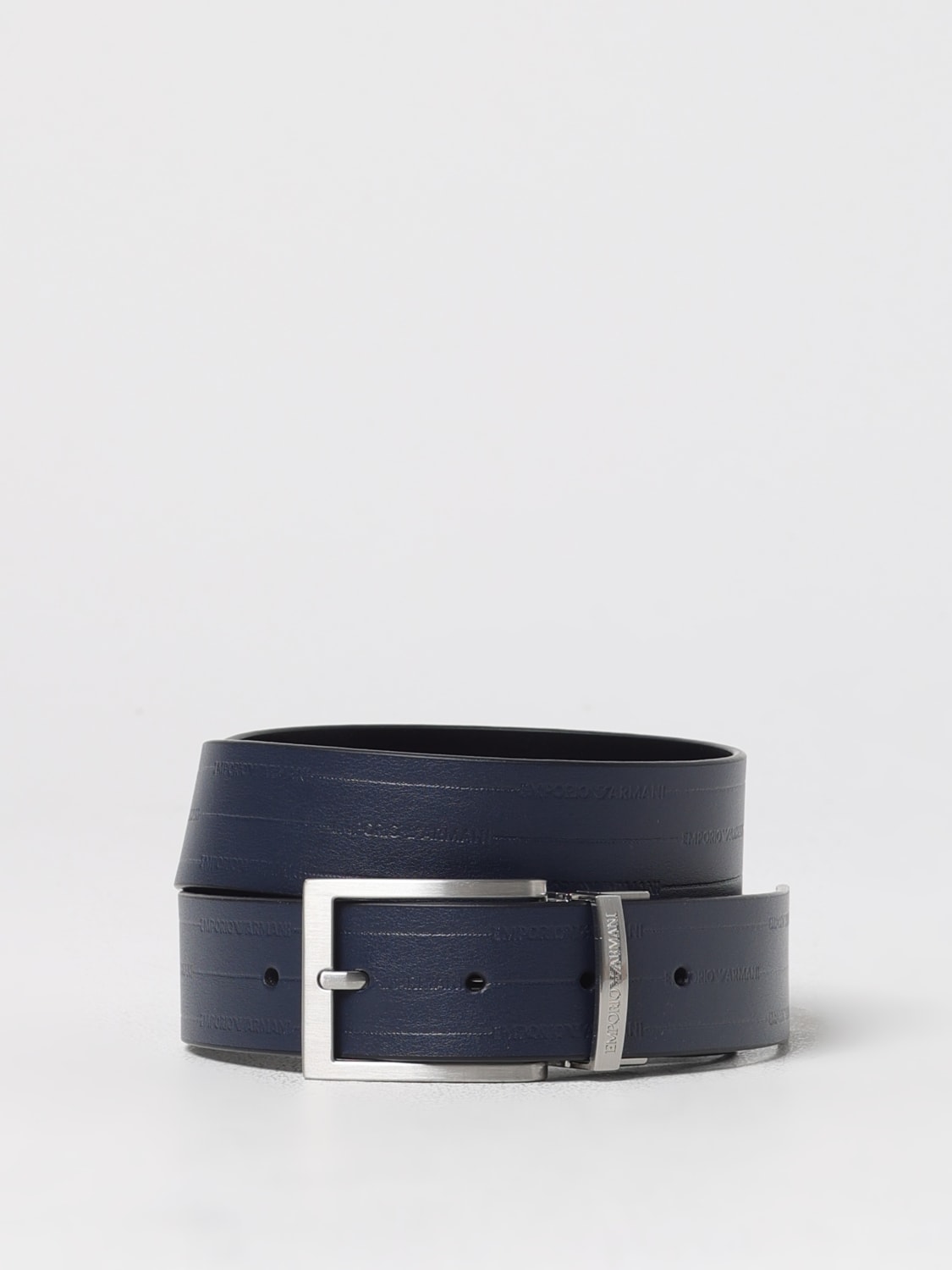 EMPORIO ARMANI 皮带: 皮带 男士 Emporio Armani, 蓝色 - Img 1