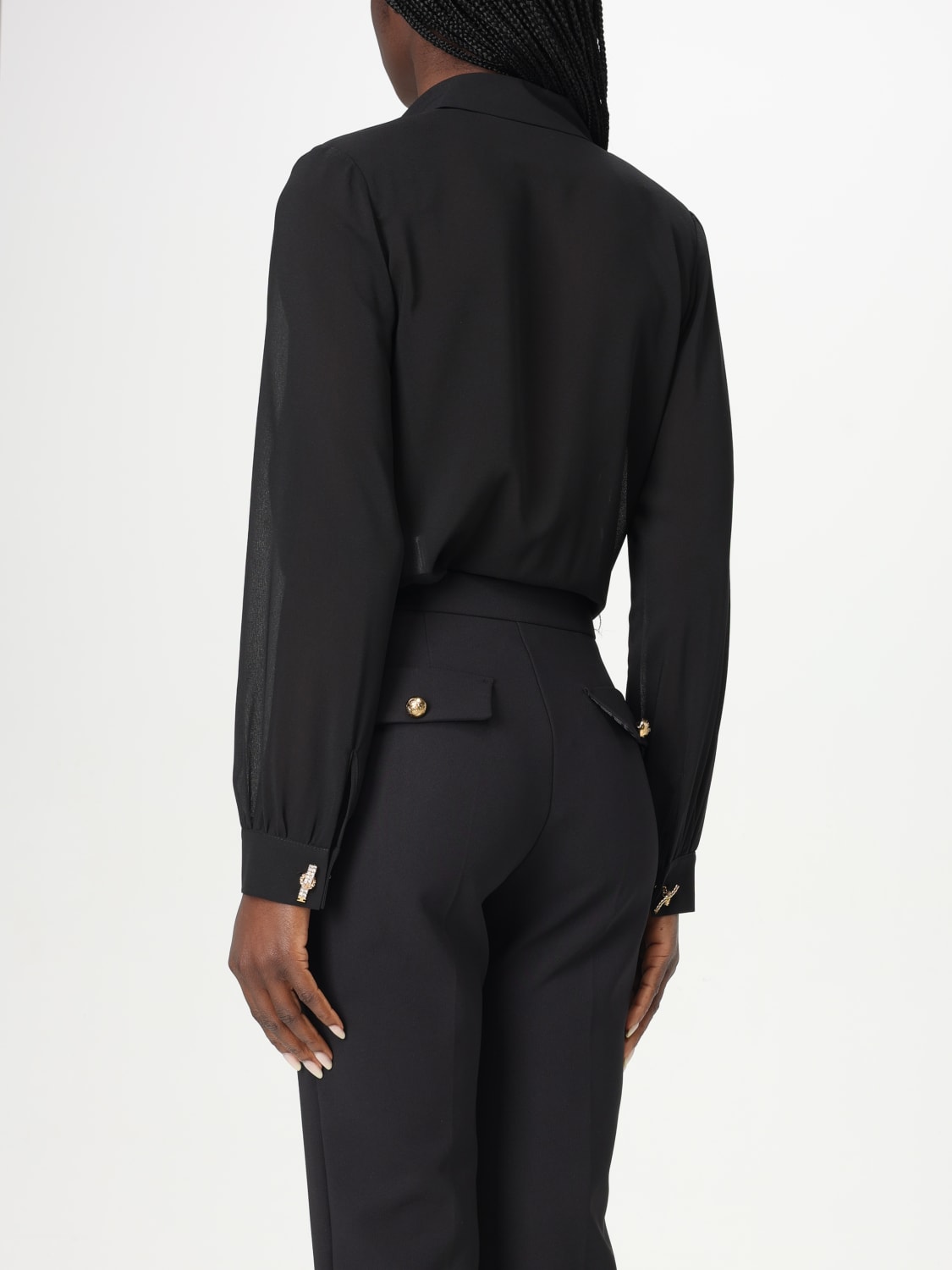 ELISABETTA FRANCHI SHIRT: Shirt woman Elisabetta Franchi, Black - Img 3