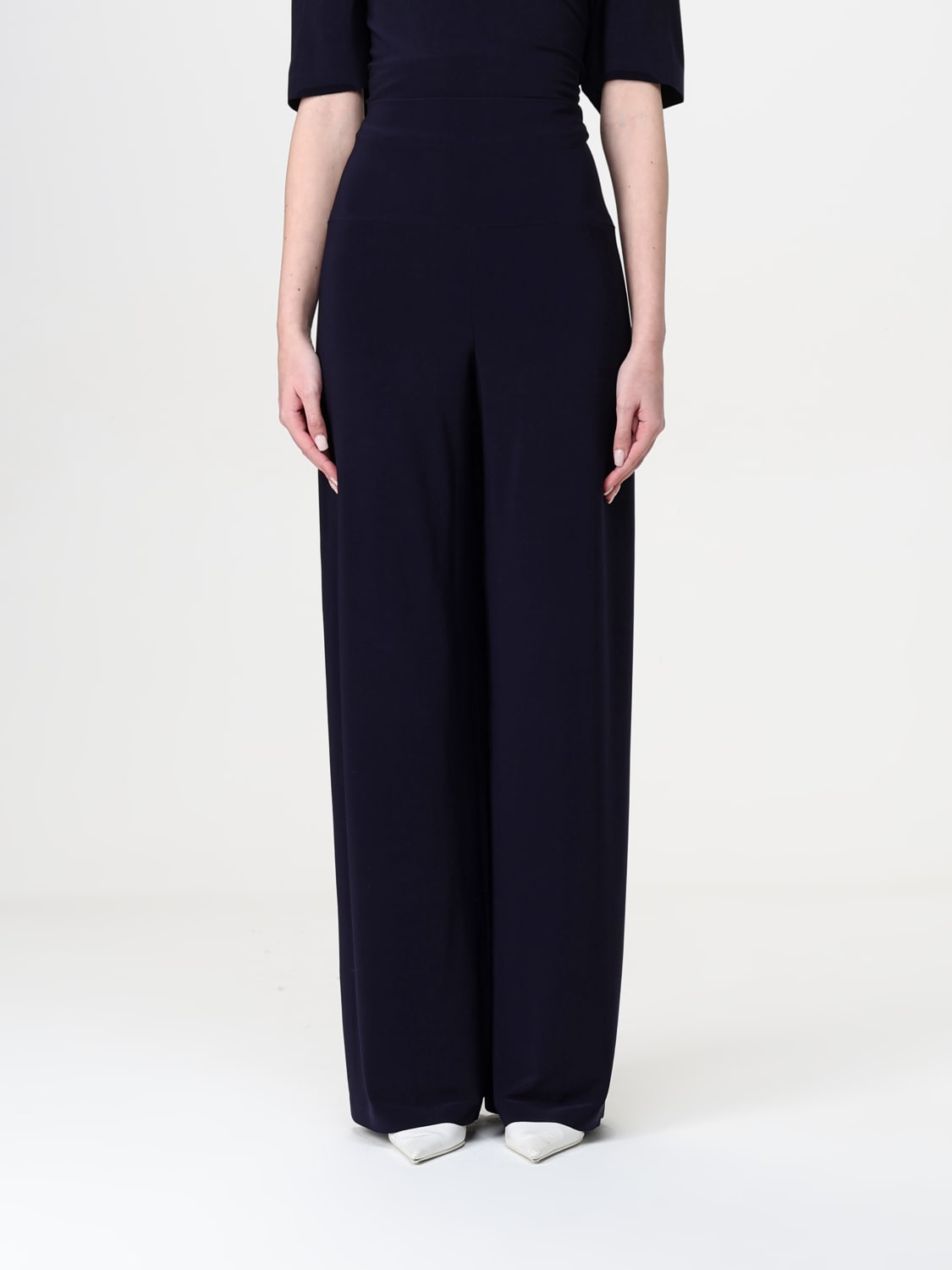 パンツ NORMA KAMALI Women Straight Pants KK1267PL019012 BLUE STRAIGHT LEG PANT – Midnight – Norma Kamali