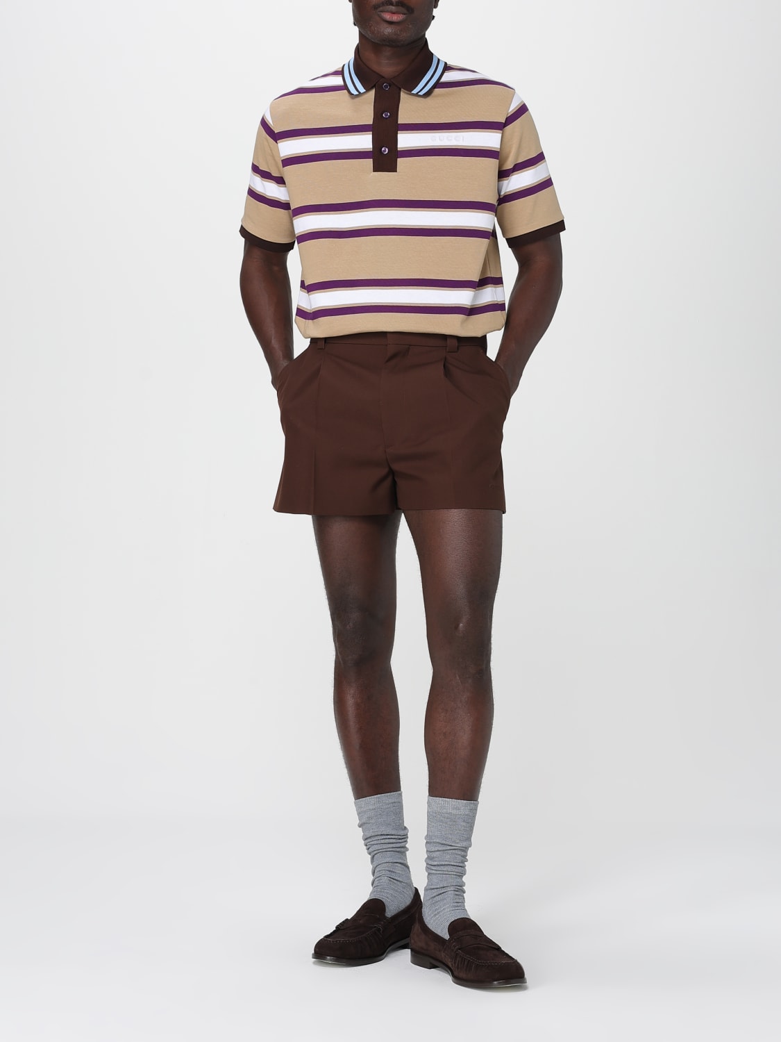 GUCCI SHORTS: Short men Gucci, Brown - Img 2