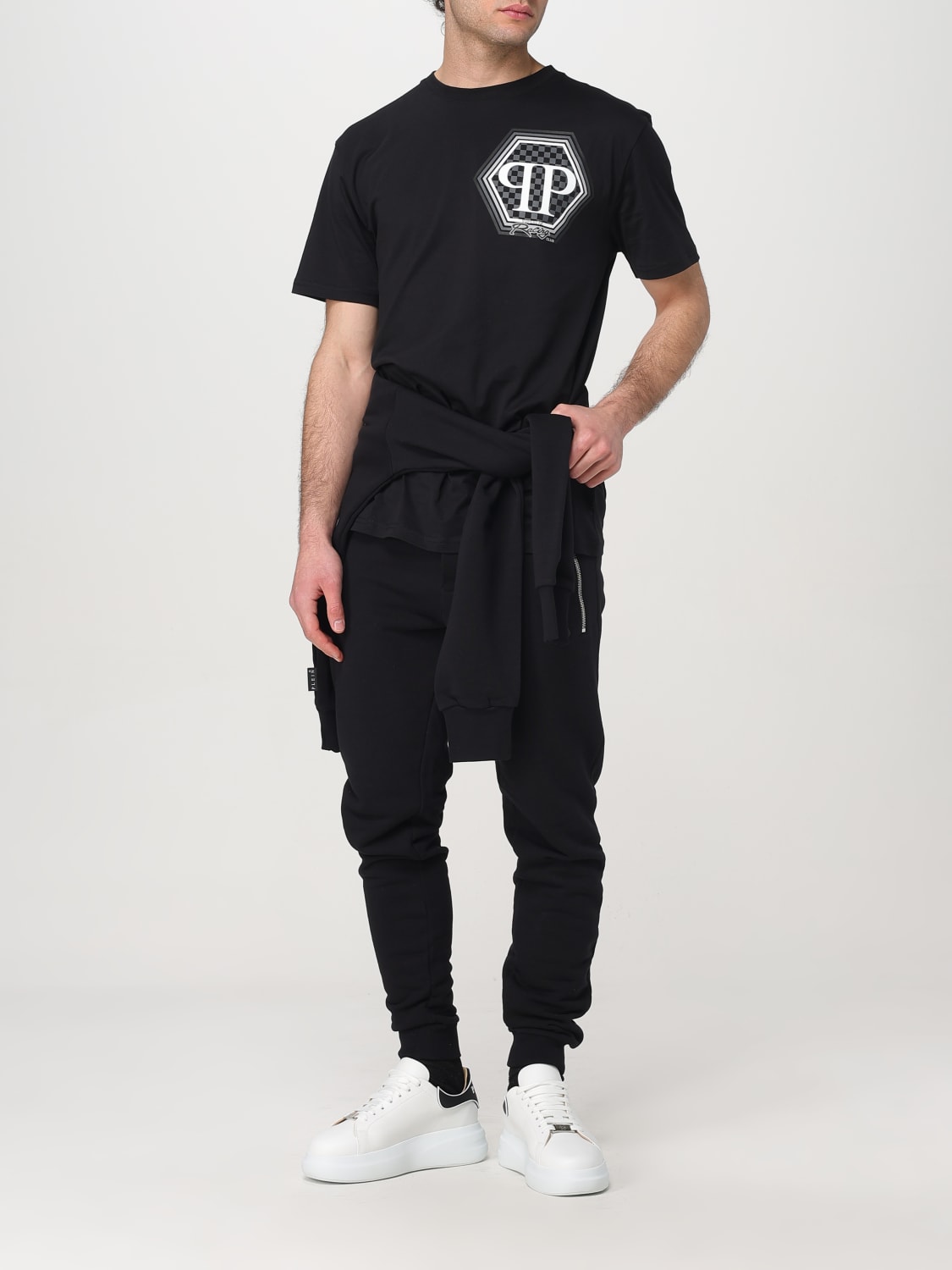 PHILIPP PLEIN 裤子: 裤子 男士 Philipp Plein, 黑色 - Img 2