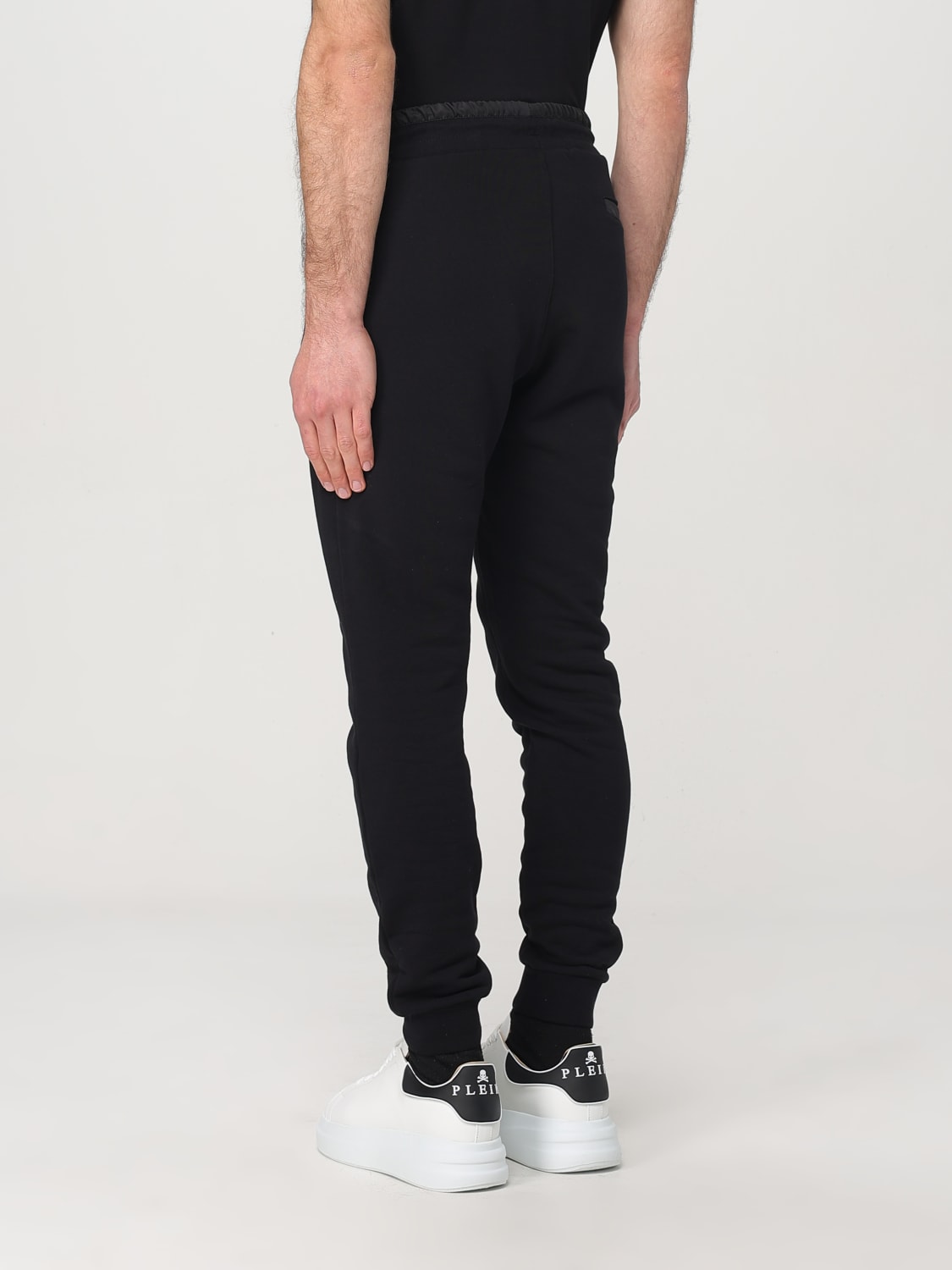 PHILIPP PLEIN 裤子: 裤子 男士 Philipp Plein, 黑色 - Img 3