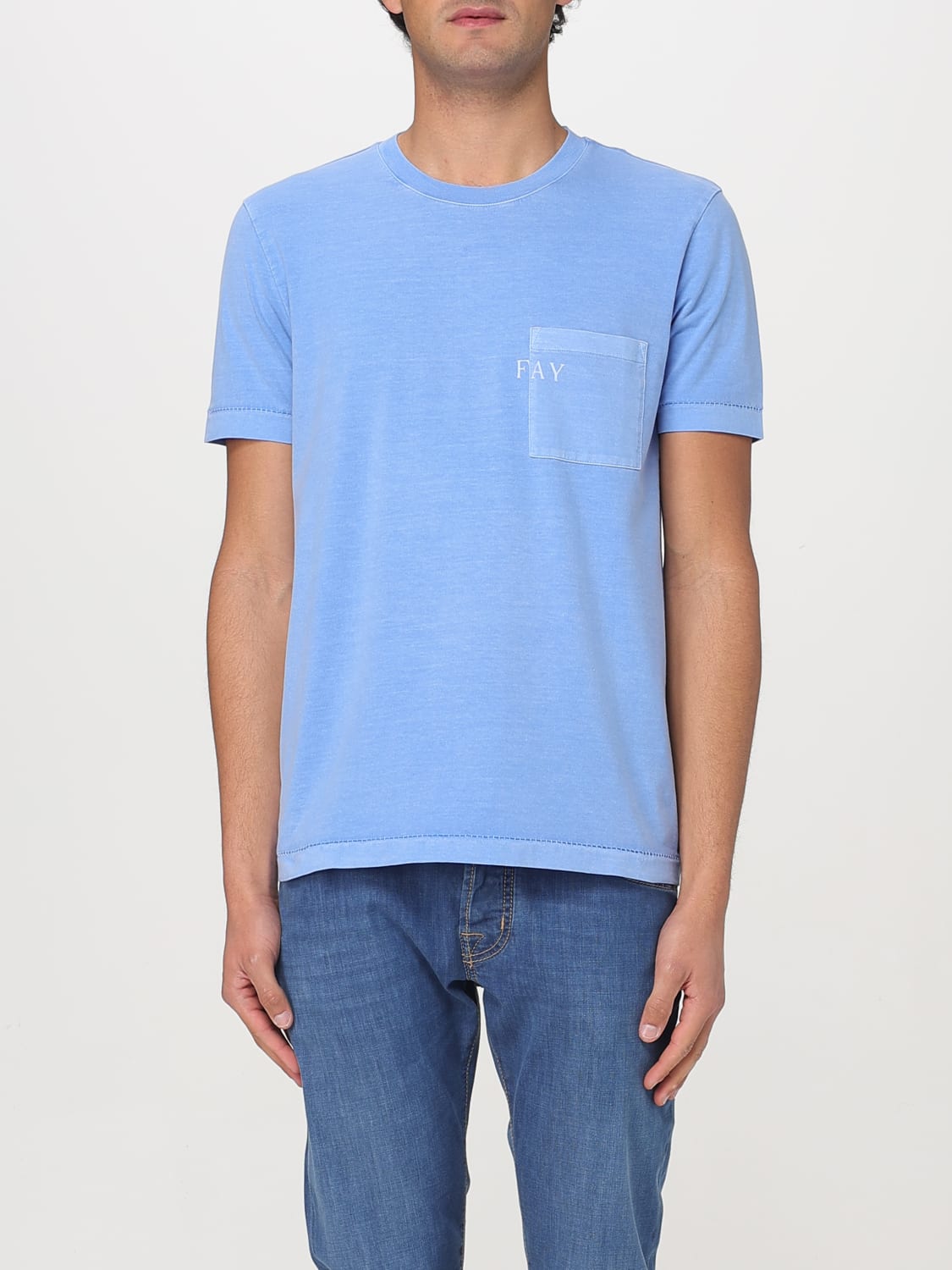 FAY T-SHIRT: Polo shirt men Fay, Sky Blue - Img 1