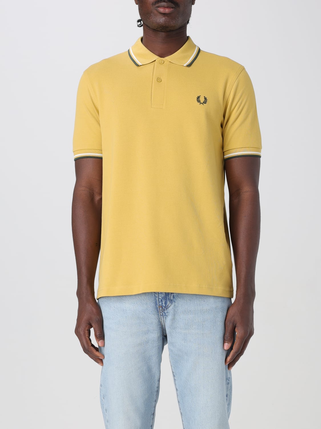 FRED PERRY POLO SHIRT: T-shirt men Fred Perry, Yellow - Img 1