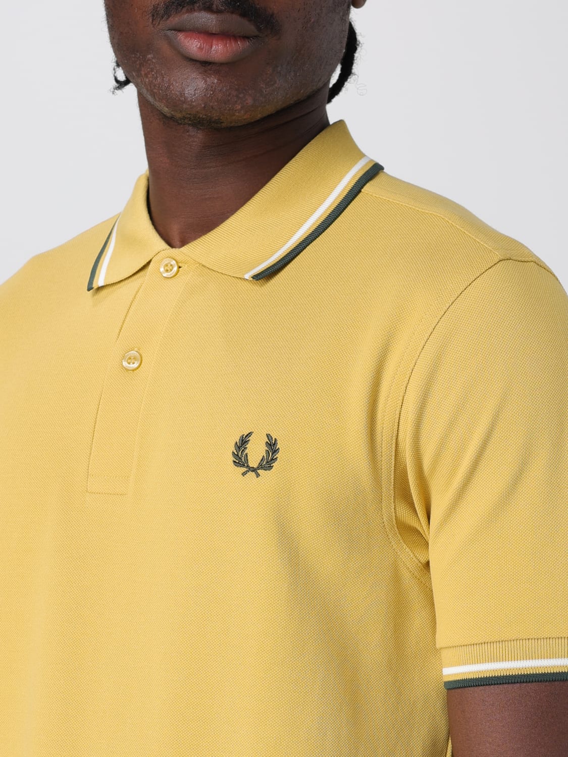 FRED PERRY POLO SHIRT: T-shirt men Fred Perry, Yellow - Img 3