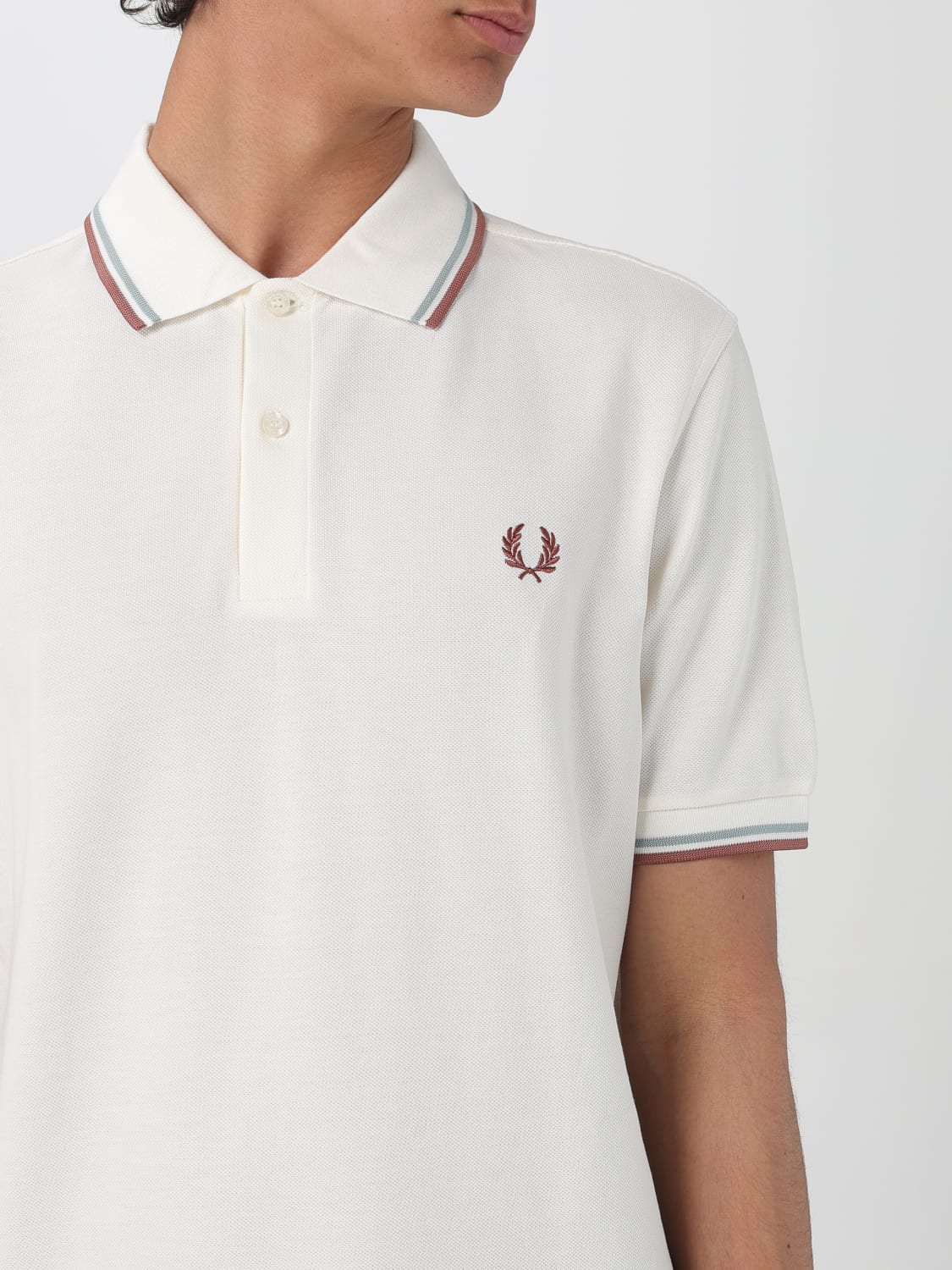 FRED PERRY クリームポロシャツ Mサイズ fredperry-m360023.jpg
