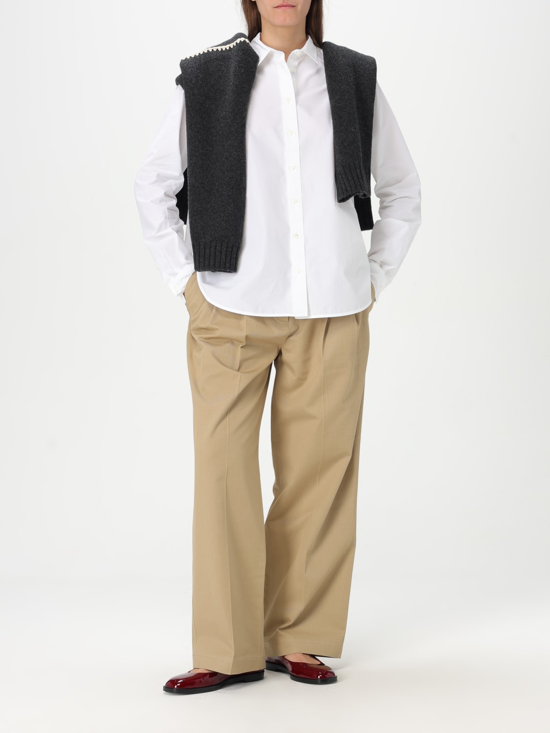 パンツ TOTEME Woman Pants Beige 242WRB1641FB0103 272 TOTEME: Pants woman - Beige | Toteme pants 242WRB1641FB0103