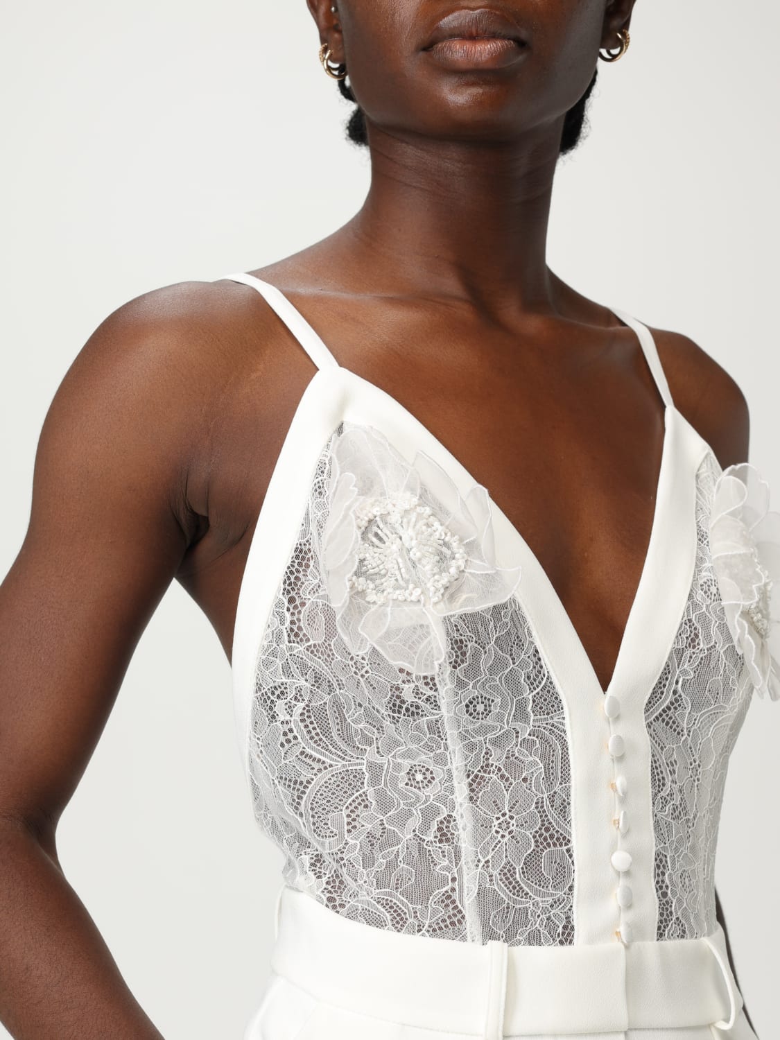 オールインワン・サロペット ELISABETTA FRANCHI Woman Jumpsuits Ivory TU049 360 image_7d077f96-91a5-4a20-8715-
