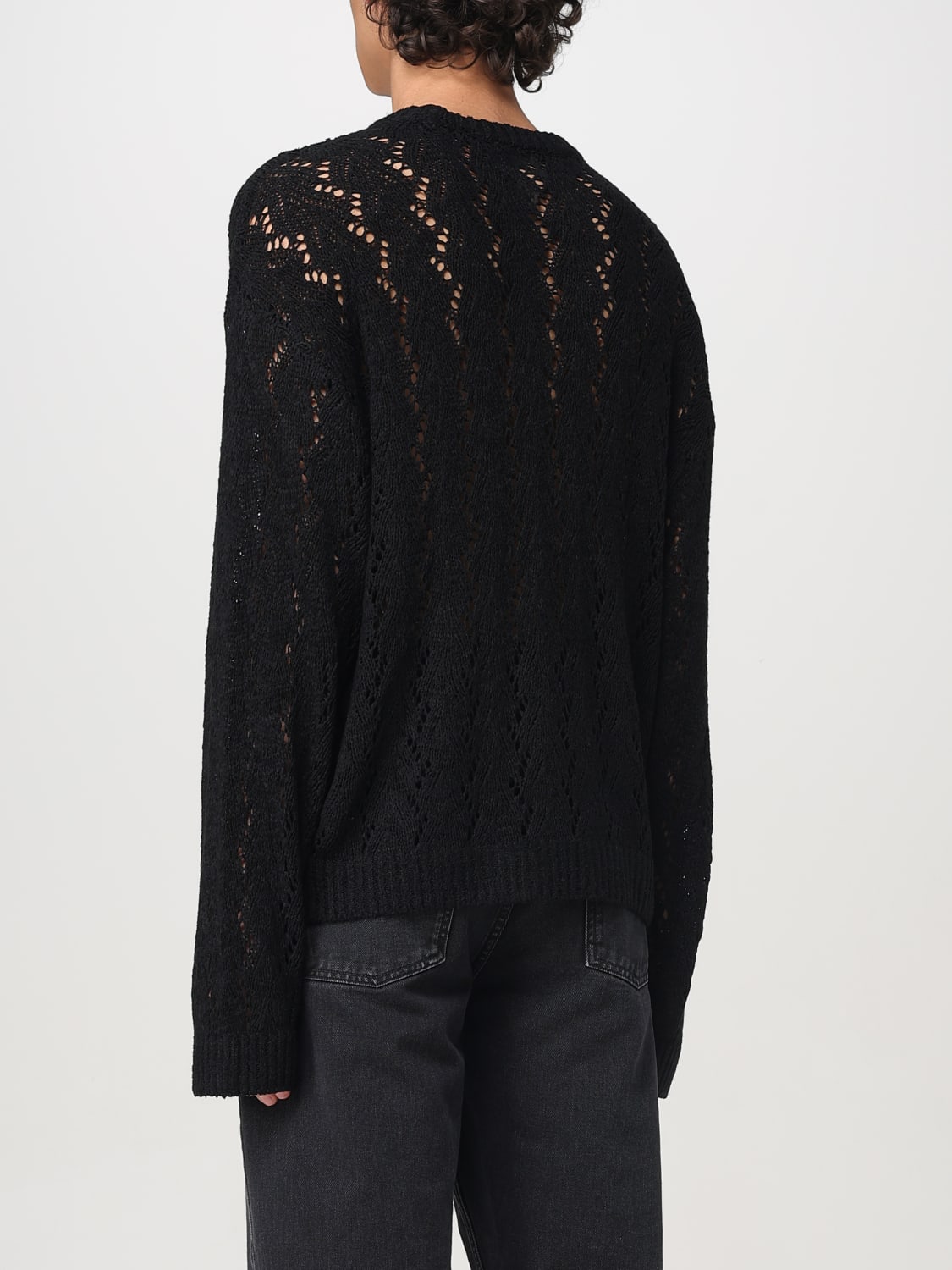 OBEY MAGLIA: Maglia traforata Obey in nylon e acrilico, Nero - Img 2