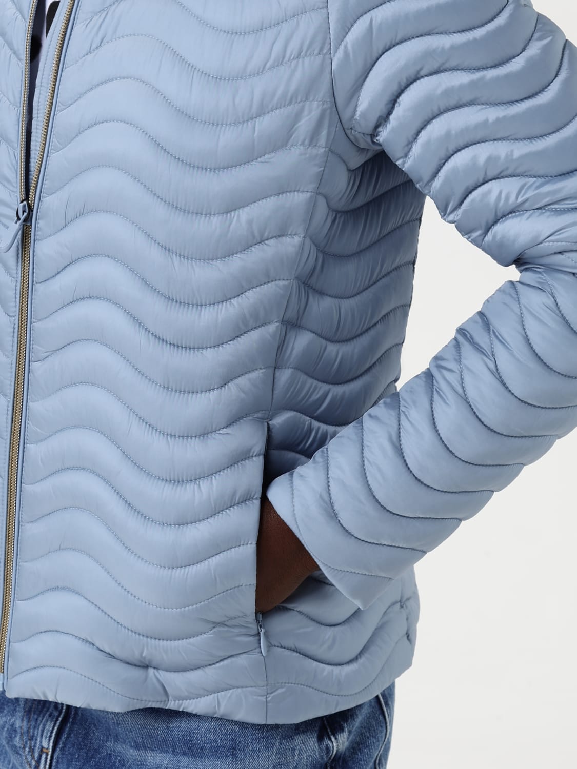 SAVE THE DUCK GIACCA: Piumino Save The Duck in nylon trapuntato, Azzurro - Img 4