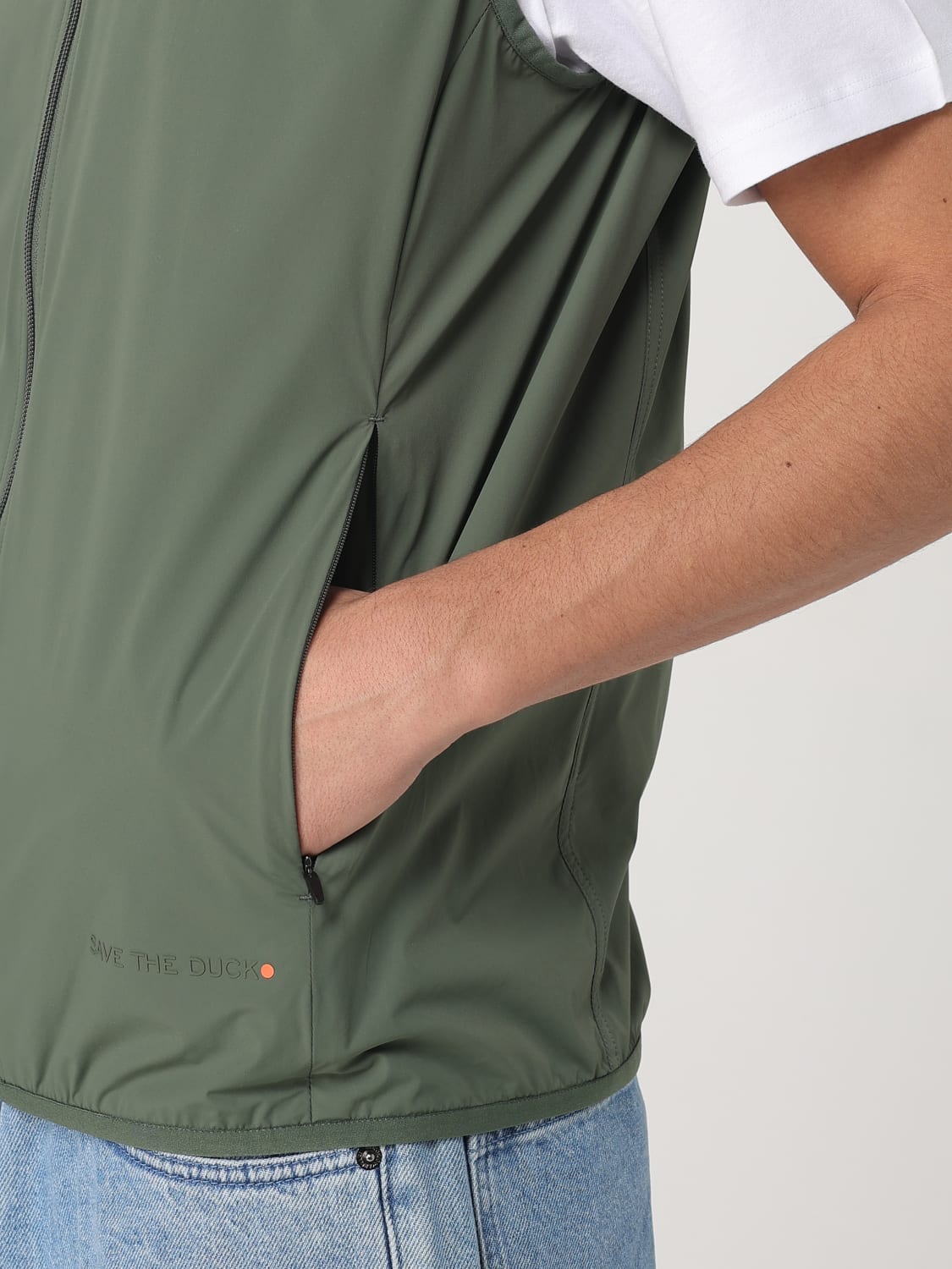 SAVE THE DUCK SUIT VEST: Jacket men Save The Duck, Green - Img 4