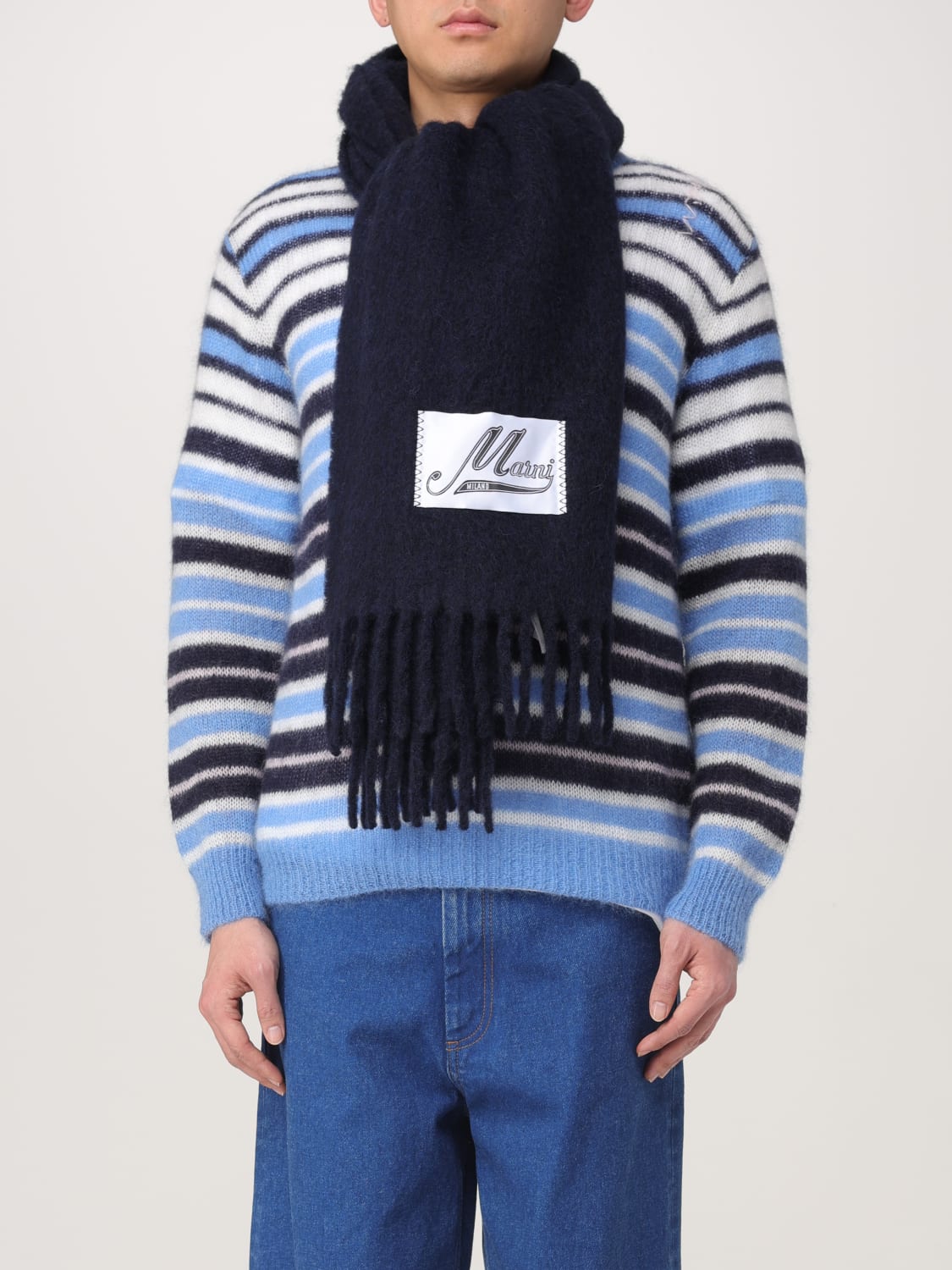 MARNI SCARF: Scarf men Marni, Blue - Img 2