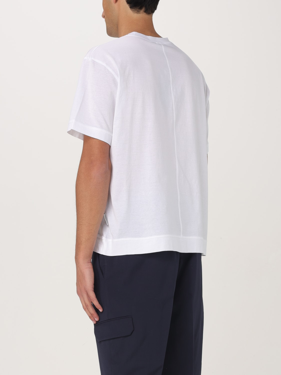 PAOLO PECORA: T-shirt basic in cotone - Bianco | T-Shirt