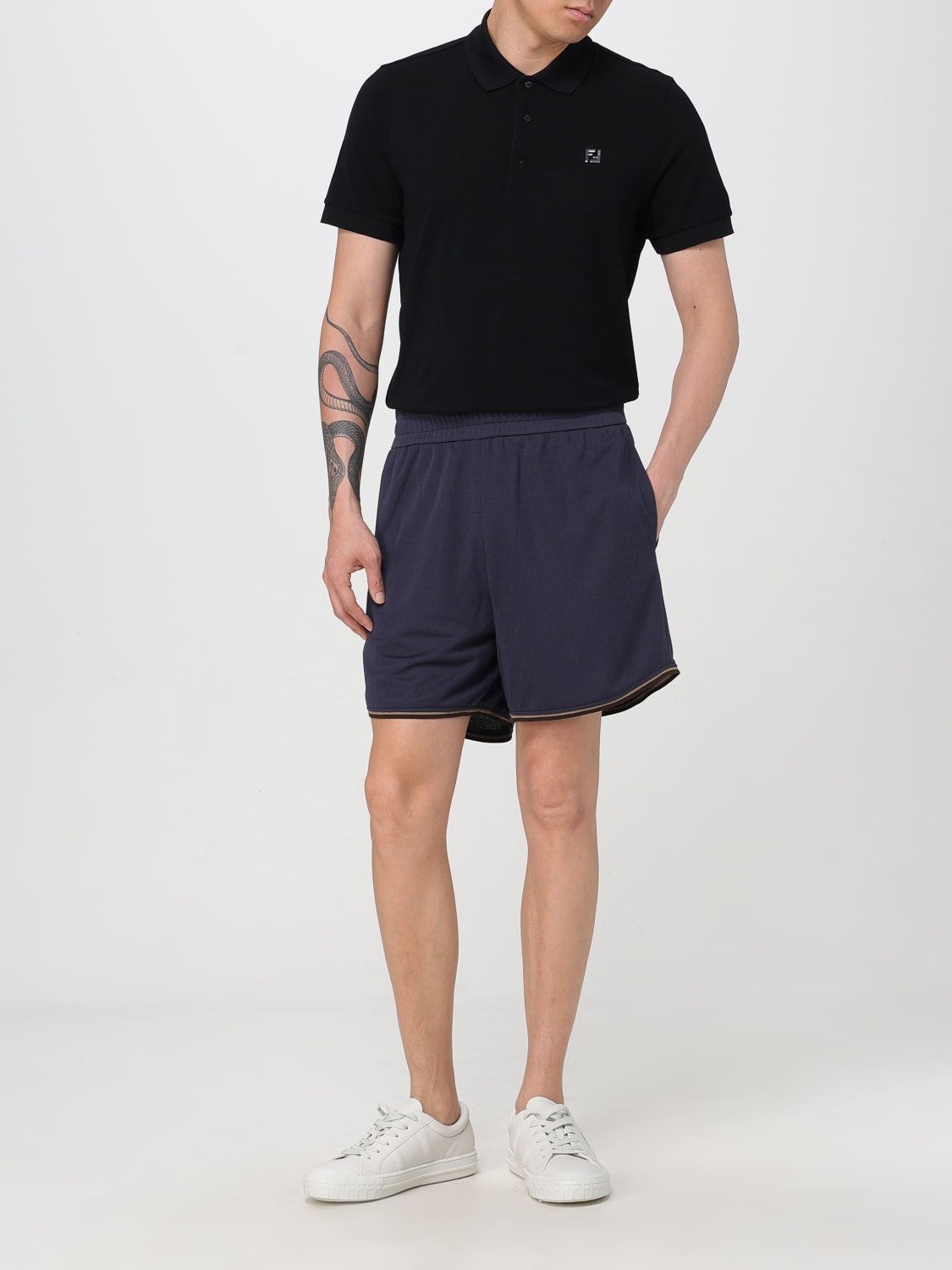 FENDI SHORTS: Hose herren Fendi, Ocean - Img 2
