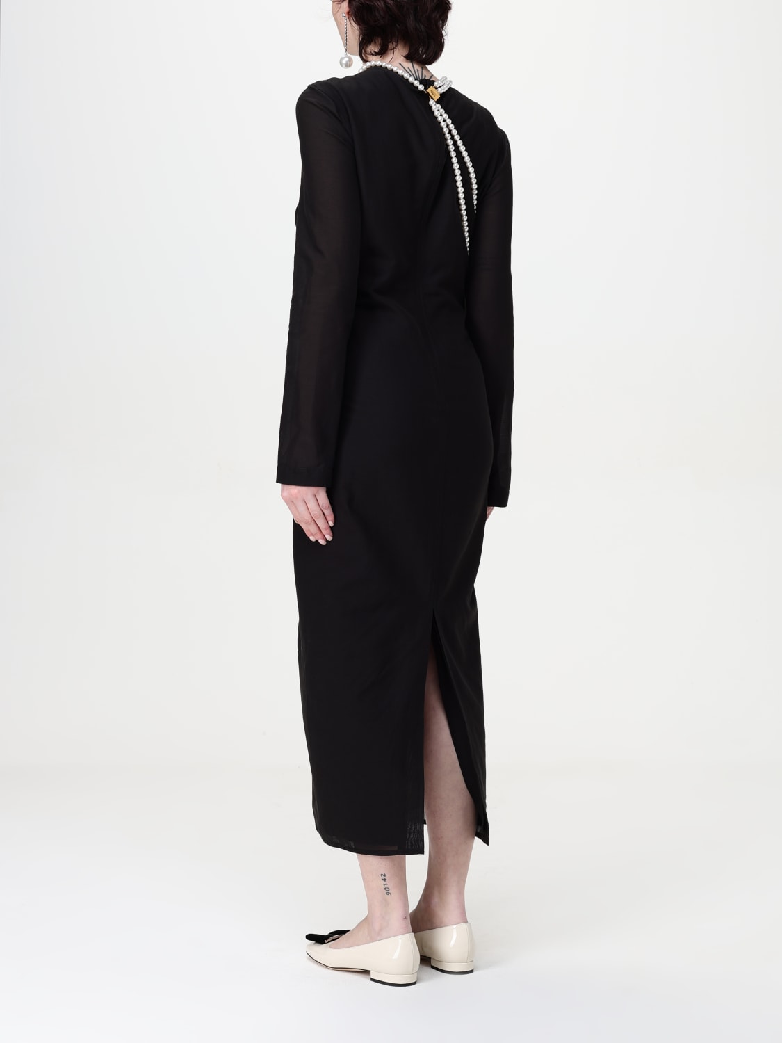 ワンピース MOSCHINO COUTURE Woman Dress Black 04070424 1555 Moschino Virgin Wool Midi Dress | Black | FARFETCH JO