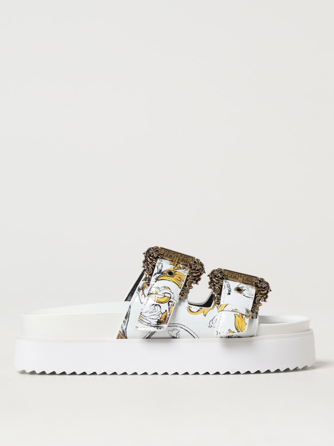 シューズ・サンダルその他 VERSACE JEANS COUTURE Woman Flat sandals White 77VA3SQ171352 VERSACE JEANS COUTURE: Flat sandals woman - White | Versace