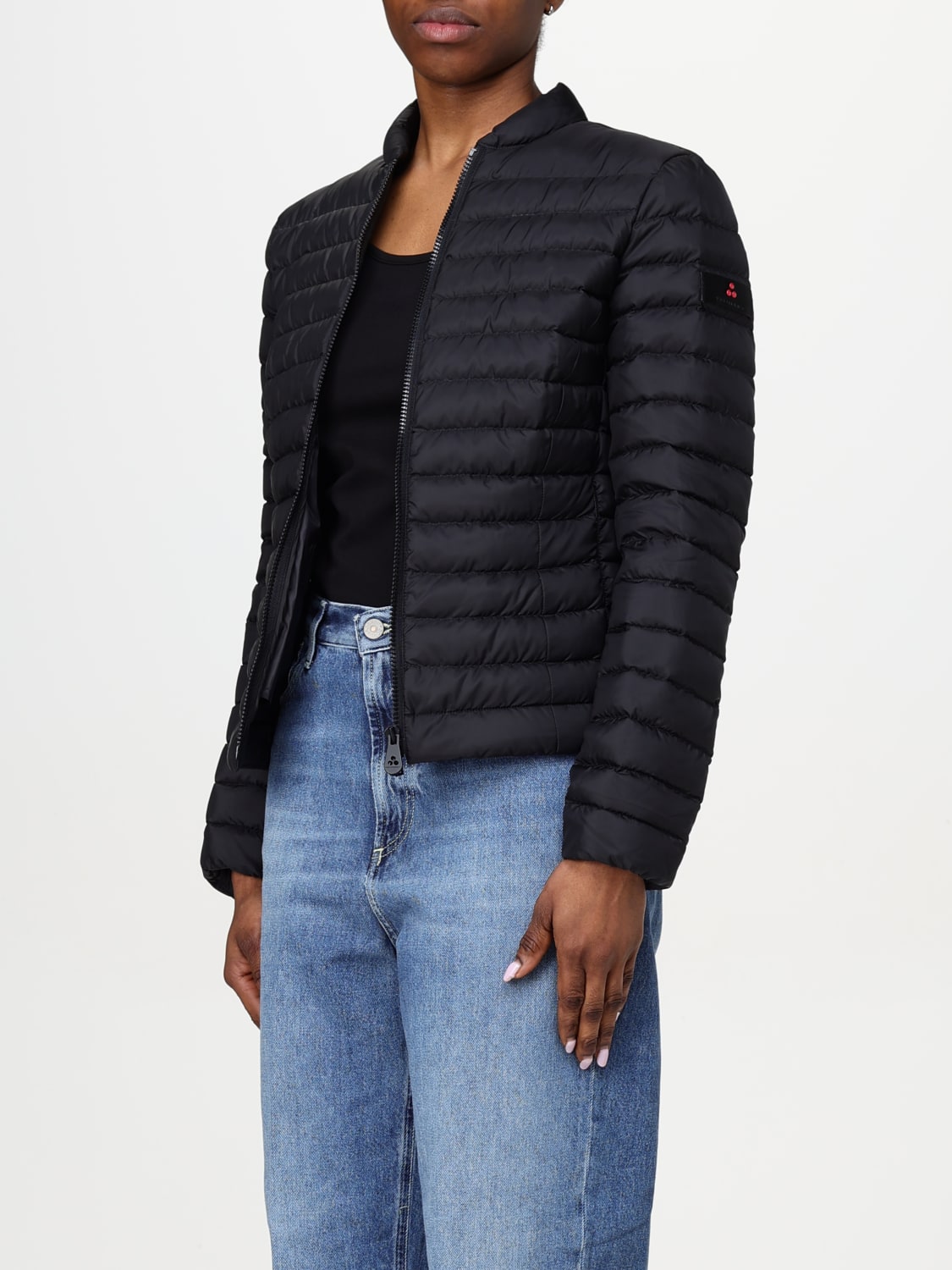 ジャケット PEUTEREY Woman Jacket Black PED512001191942 NER PEUTEREY Women's MEDIUM Down Filled Hooded With Belt Jacket