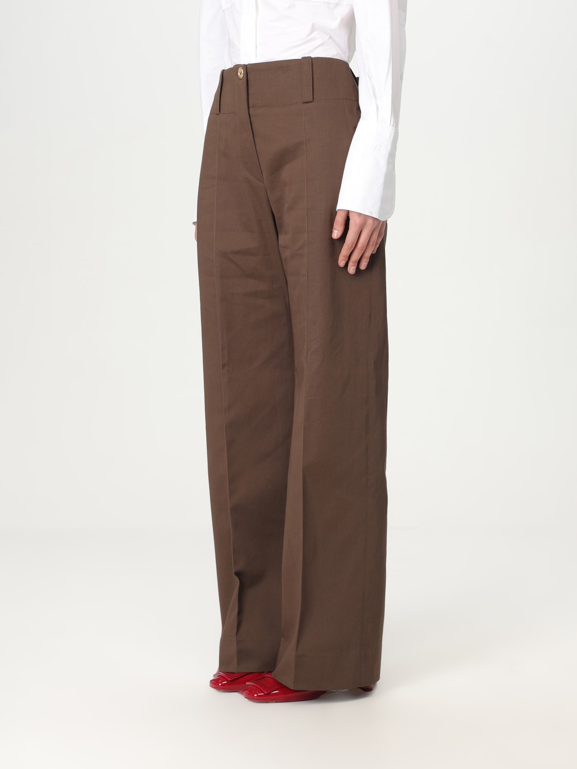 パンツ PATOU Woman Pants Brown TR0450074 808B PATOU: Pants woman - Brown | Patou pants TR0450074 online at