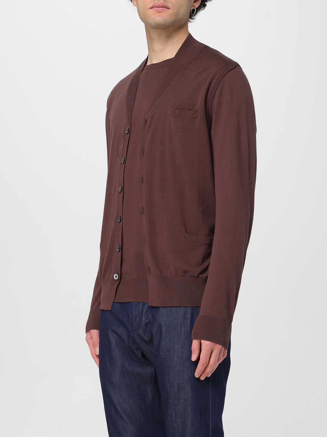 BALLANTYNE CARDIGAN: Sweater men Ballantyne, Brown - Img 3