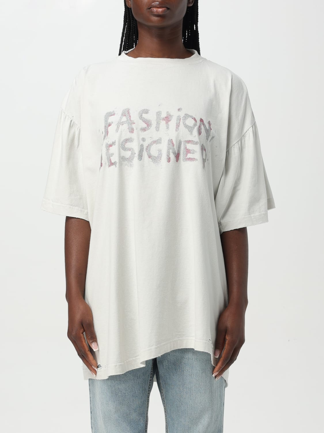 Tシャツ・カットソー BALENCIAGA 'Fashion Designer' T-shirt (824285TSVC5 9012) BALENCIAGA: T-shirt woman - White | Balenciaga t-shirt