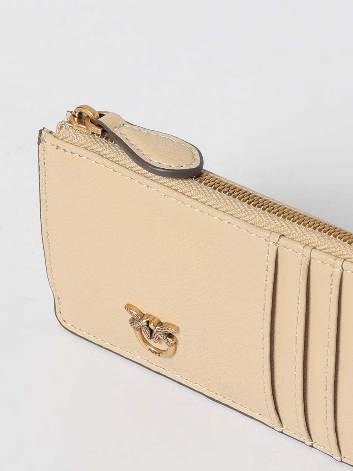 PINKO WALLET: Wallet woman Pinko, Beige - Img 3