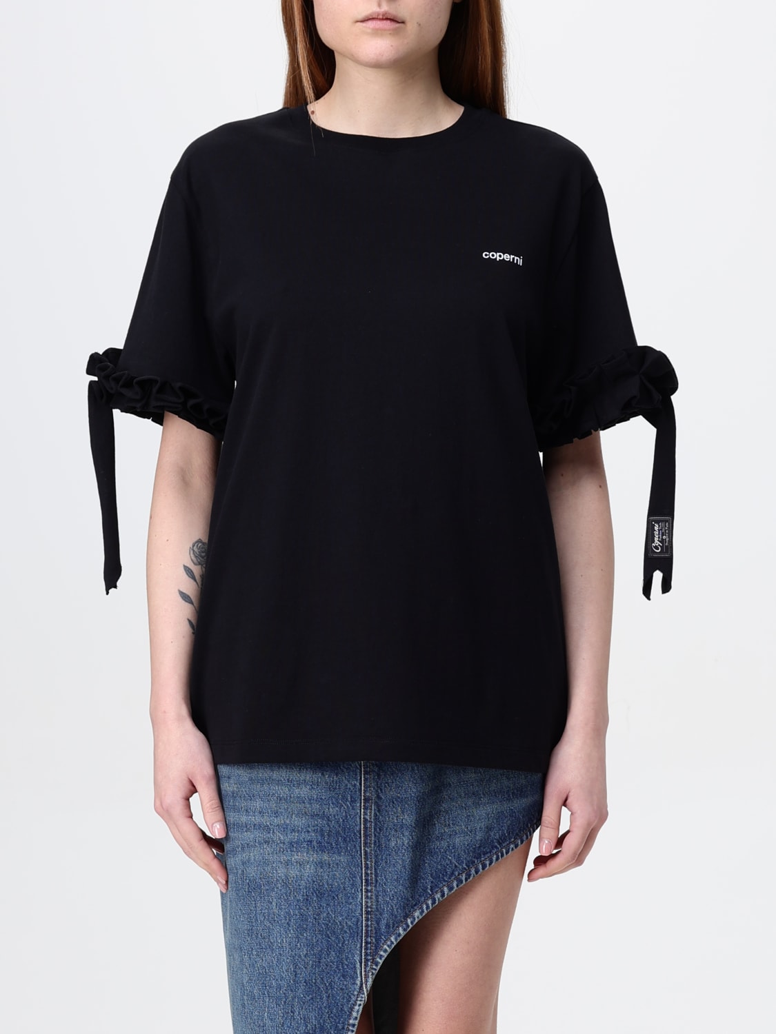 COPERNI: T-shirt woman - Black | Coperni t-shirt