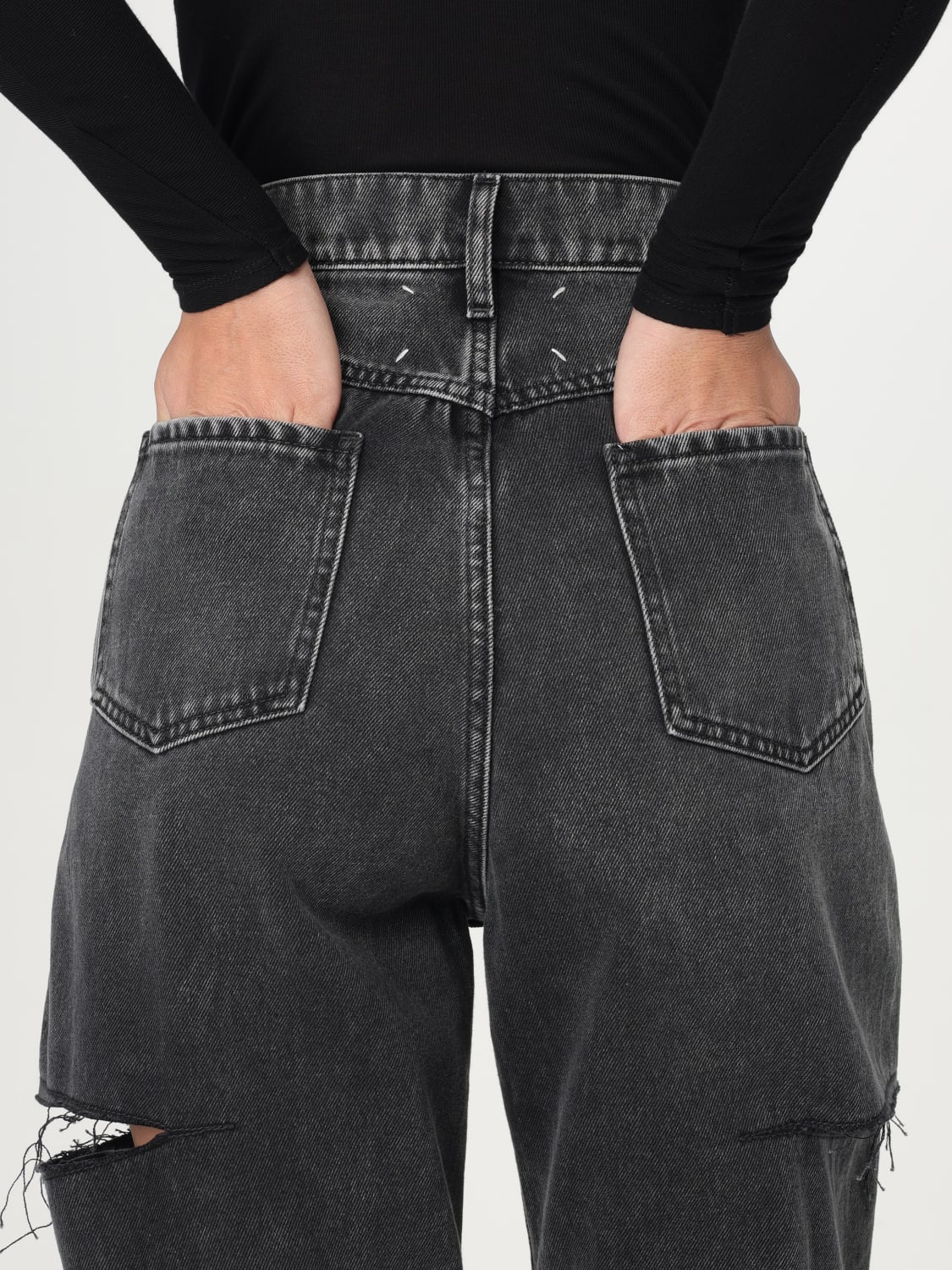 MAISON MARGIELA JEANS: Pantalon femme Maison Margiela, Noir - Img 4