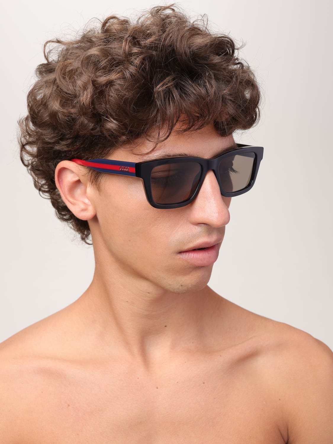 GUCCI SUNGLASSES: Sunglasses men Gucci, Brown - Img 2