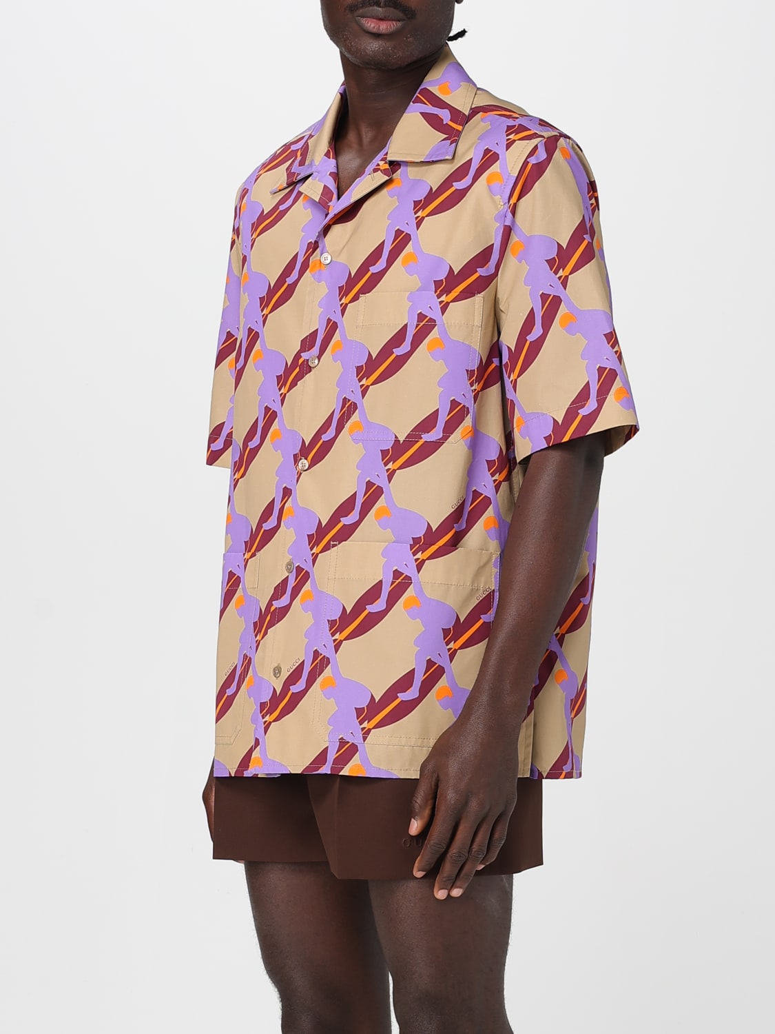 GUCCI SHIRT: Shirt men Gucci, Beige - Img 4