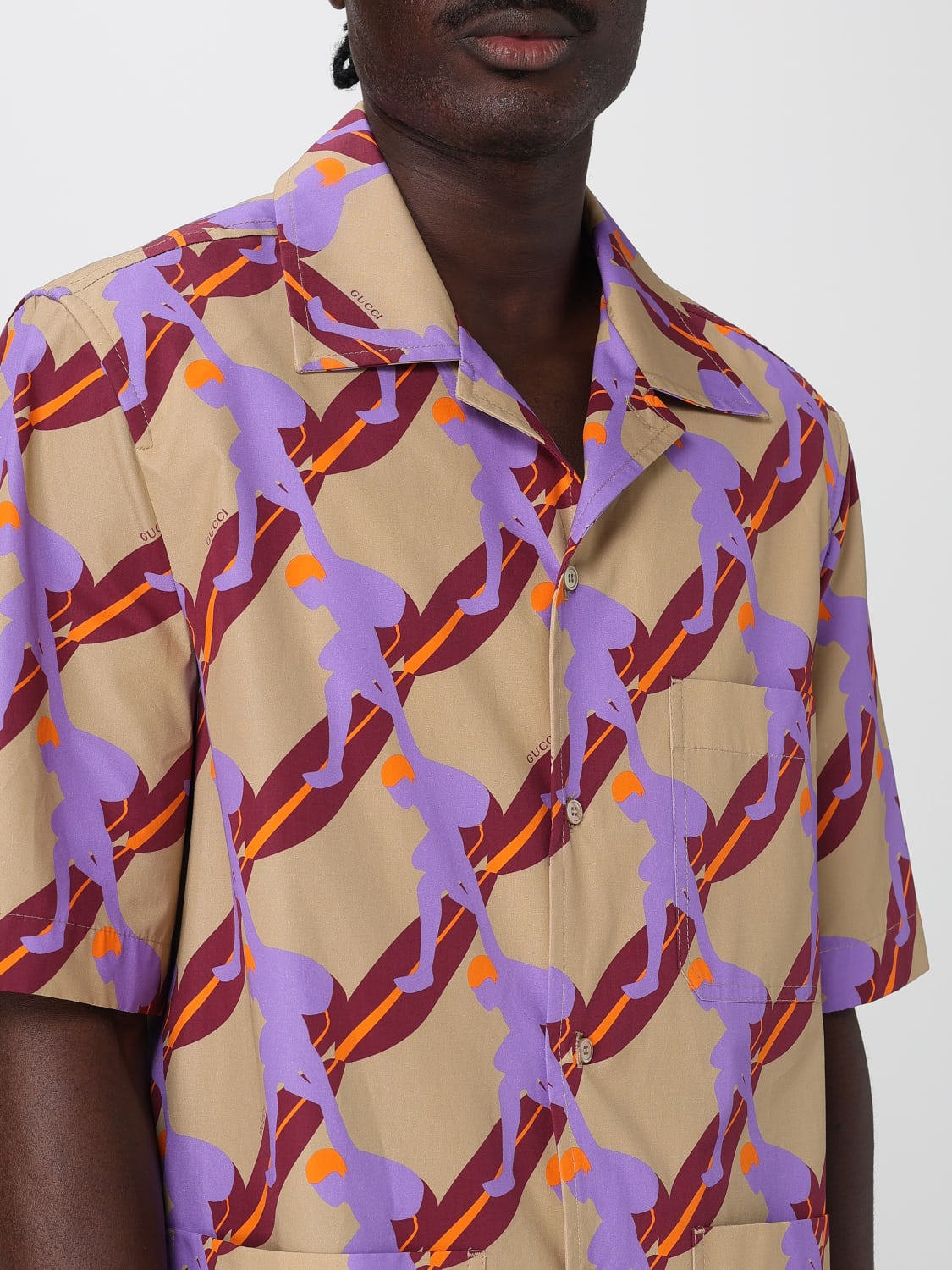 GUCCI SHIRT: Shirt men Gucci, Beige - Img 5