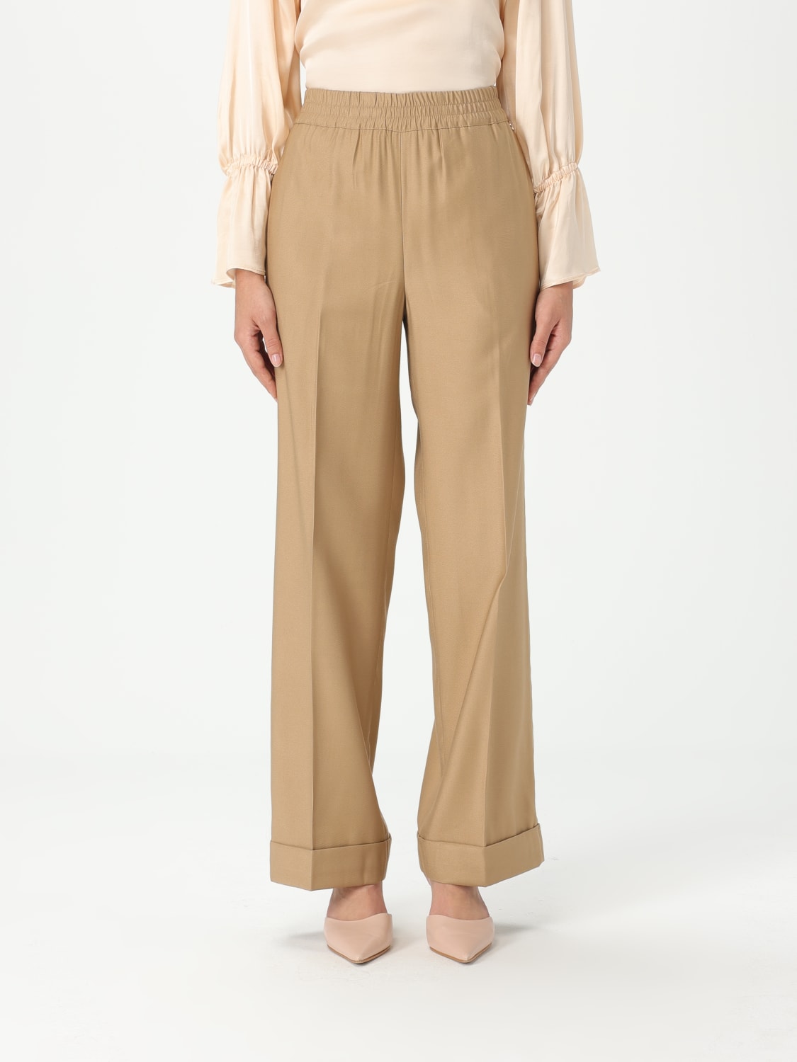 パンツ LIU JO Women Straight Pants CA5333T2508 X0662 Green LIU JO: Pants woman - Beige | Liu Jo pants CA5333T2508