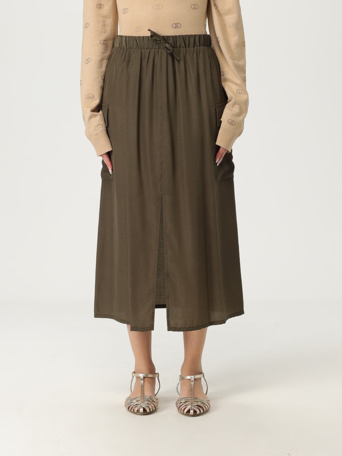 スカート LIU JO Woman Skirt Green VA5072T2920 90414 Plaid boucle mini skirt brand LIU JO — Globalbrandsstore.com/en