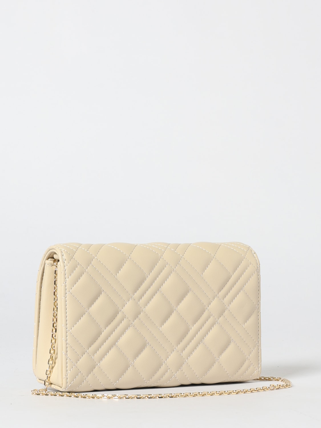 LOVE MOSCHINO BORSA MINI: Borsa Love Moschino in pelle sintetica matelassè , Avorio - Img 2