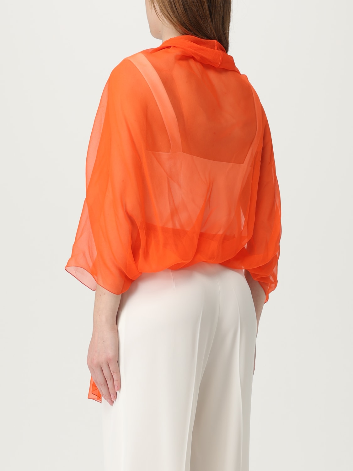 ALBERTA FERRETTI JACKET: Scarf woman Alberta Ferretti, Orange - Img 2