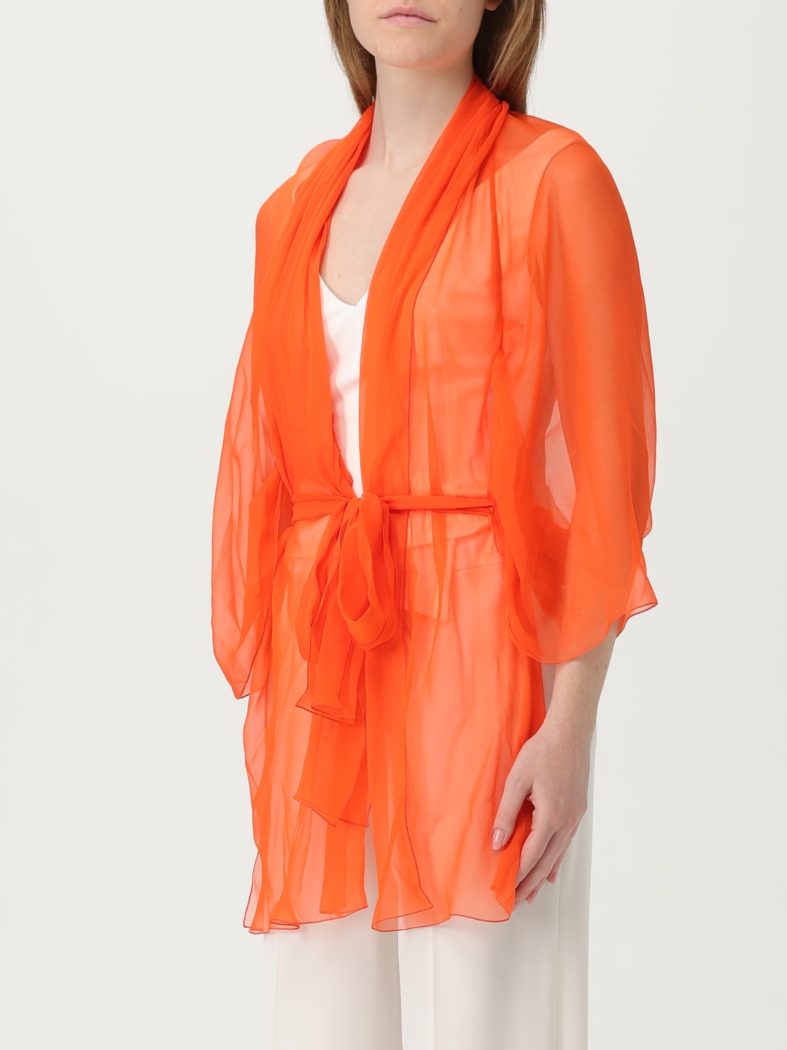 ALBERTA FERRETTI JACKET: Scarf woman Alberta Ferretti, Orange - Img 3