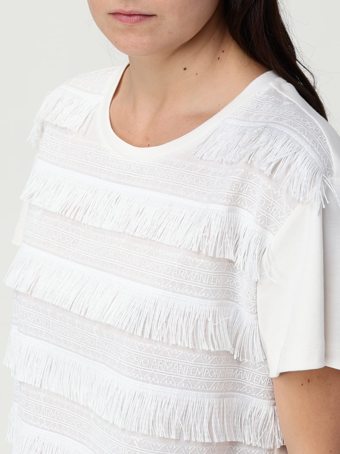 Tシャツ・カットソー EMPORIO ARMANI Woman T-Shirt White EW001518AF12545 U0006 EMPORIO ARMANI: T-shirt woman - White | Emporio Armani t