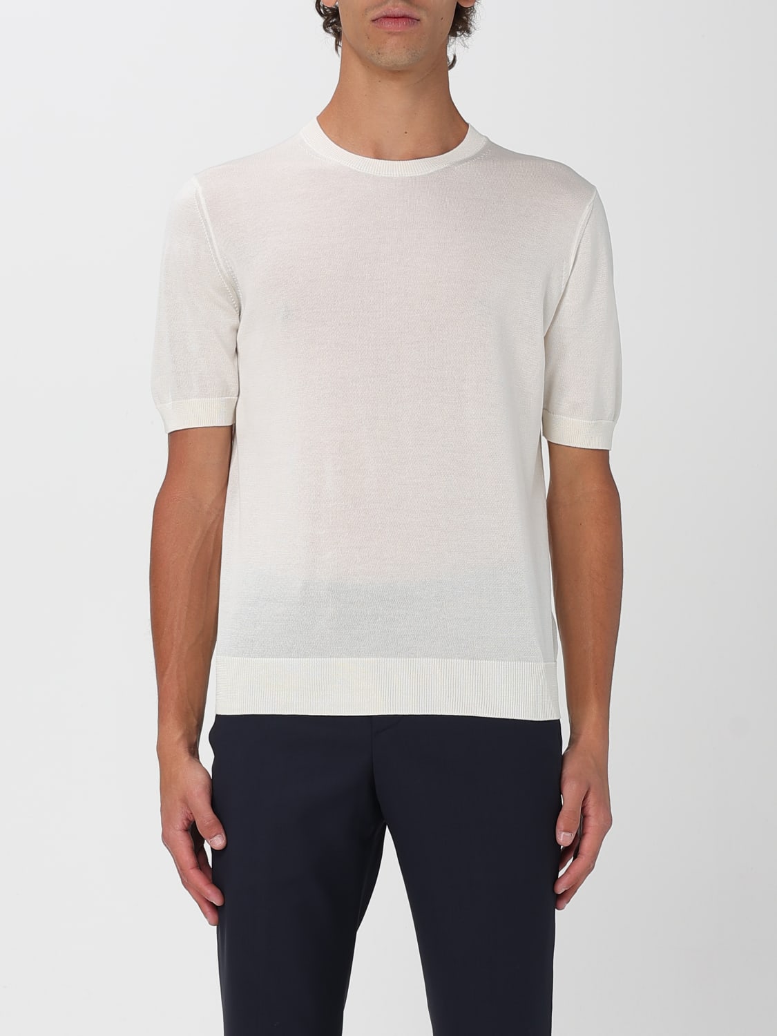 Tシャツ・カットソー TAGLIATORE Men T-shirt White FOXPWE2505 PANNA TAGLIATORE: T-shirt men - White | Tagliatore t-shirt