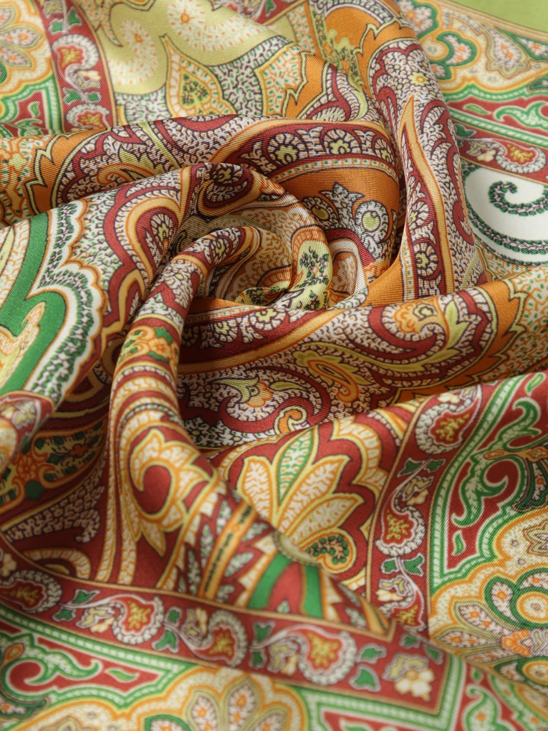 ETRO POCKET SQUARE: Neck scarf men Etro, Green - Img 3