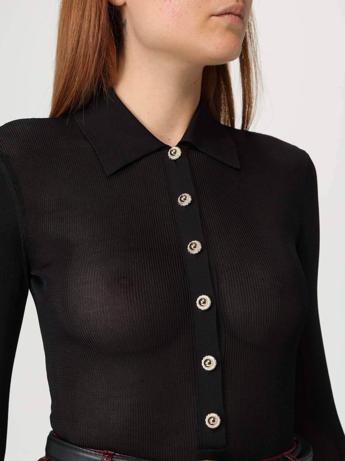 SELF-PORTRAIT POLO: Pull femme Self-portrait, Noir - Img 5