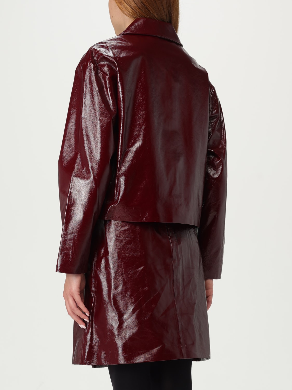 SELF-PORTRAIT GIACCA: Giubbotto Self-Portrait in pelle verniciata , Viola - Img 3